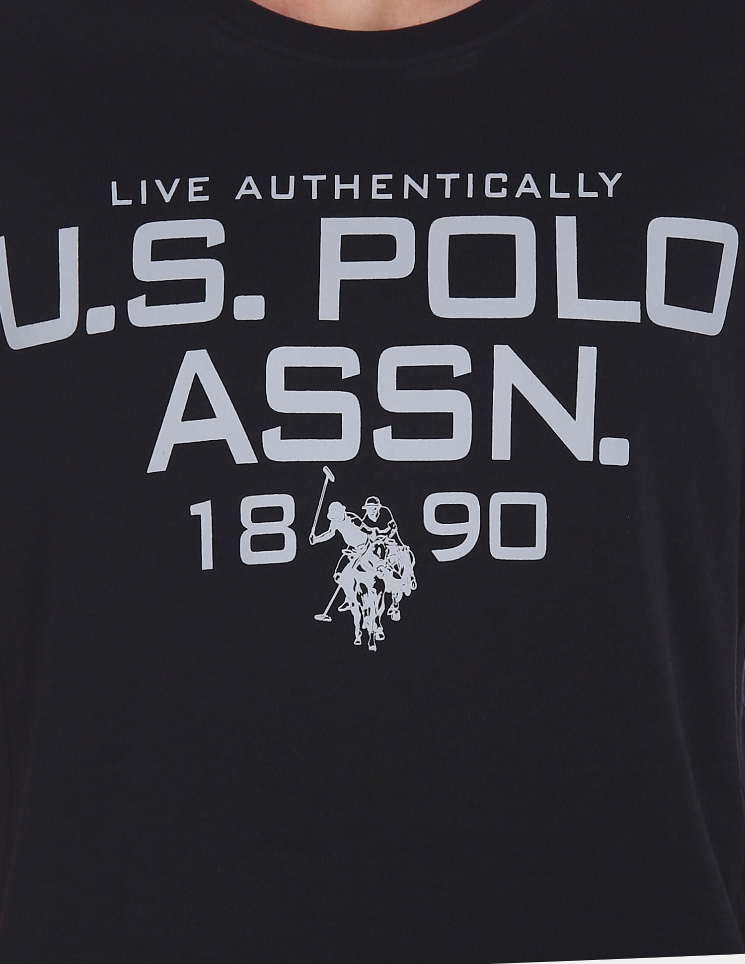 Crew Neck Tri Blend I682 Lounge T-Shirt - Pack Of 1 Black - U.S. POLO ASSN. | Large