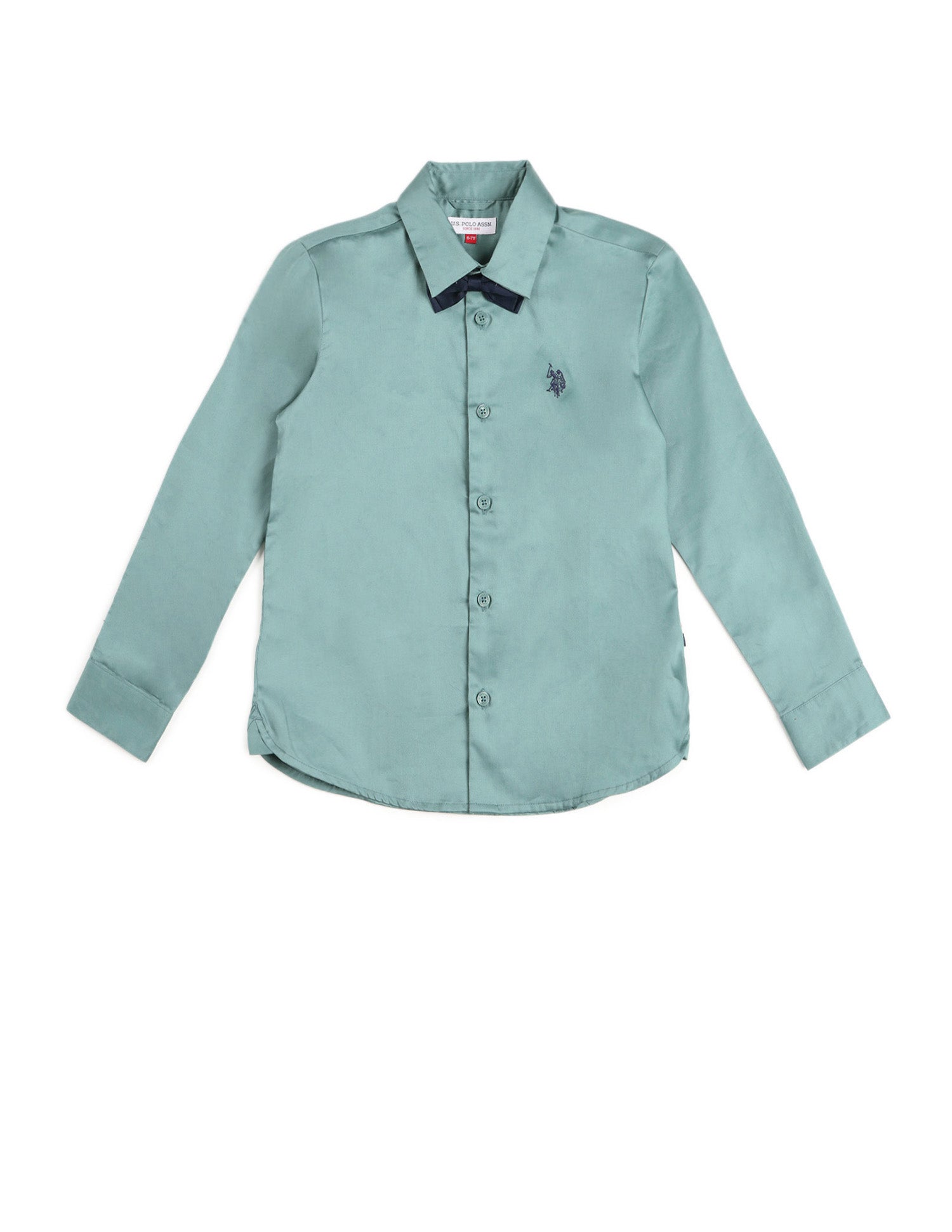 Boys Pure Cotton Regular Fit Shirt Green - U.S. POLO ASSN. | Large