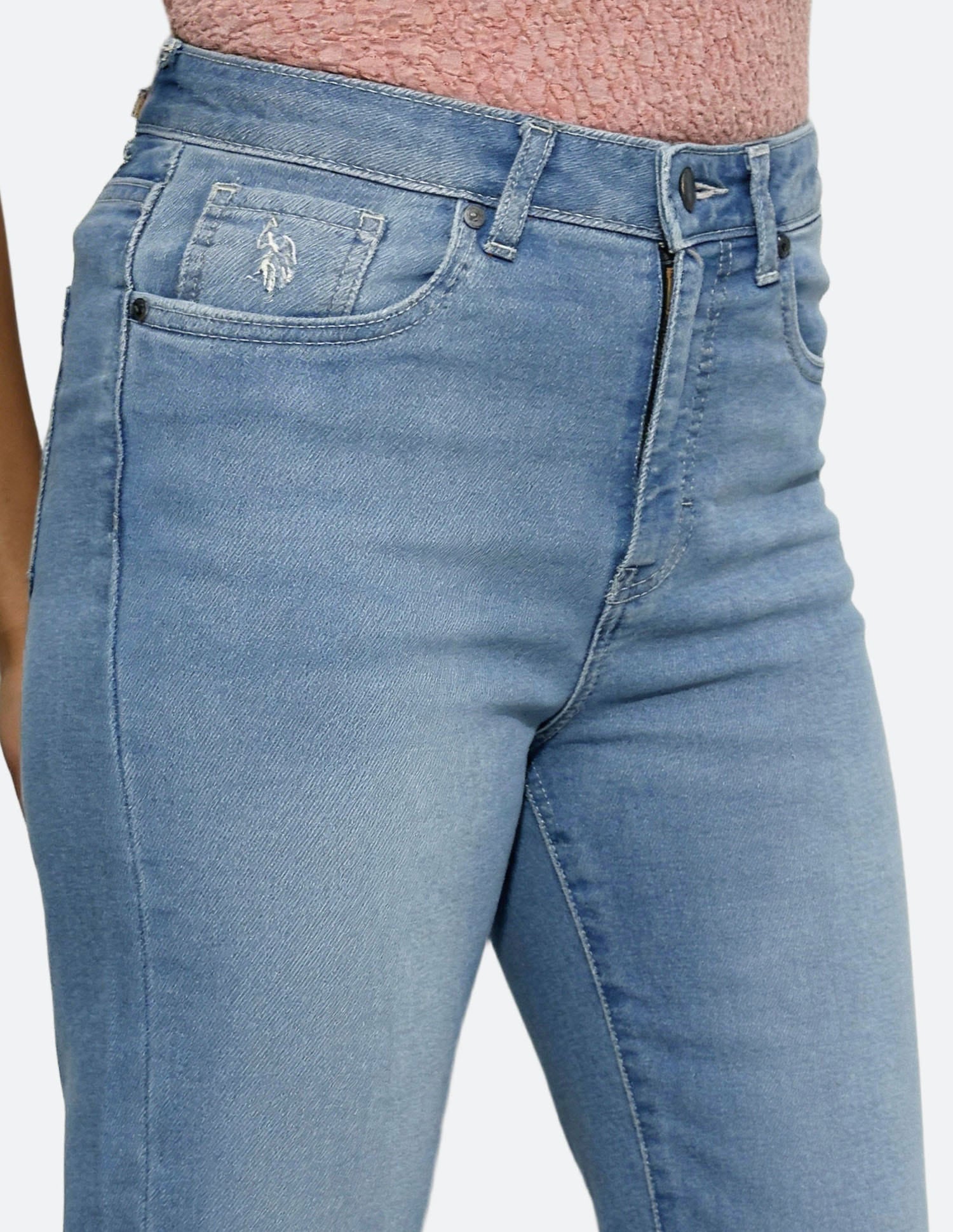 High Rise Straight Fit Jeans Blue - U.S. Polo Assn. India | Large