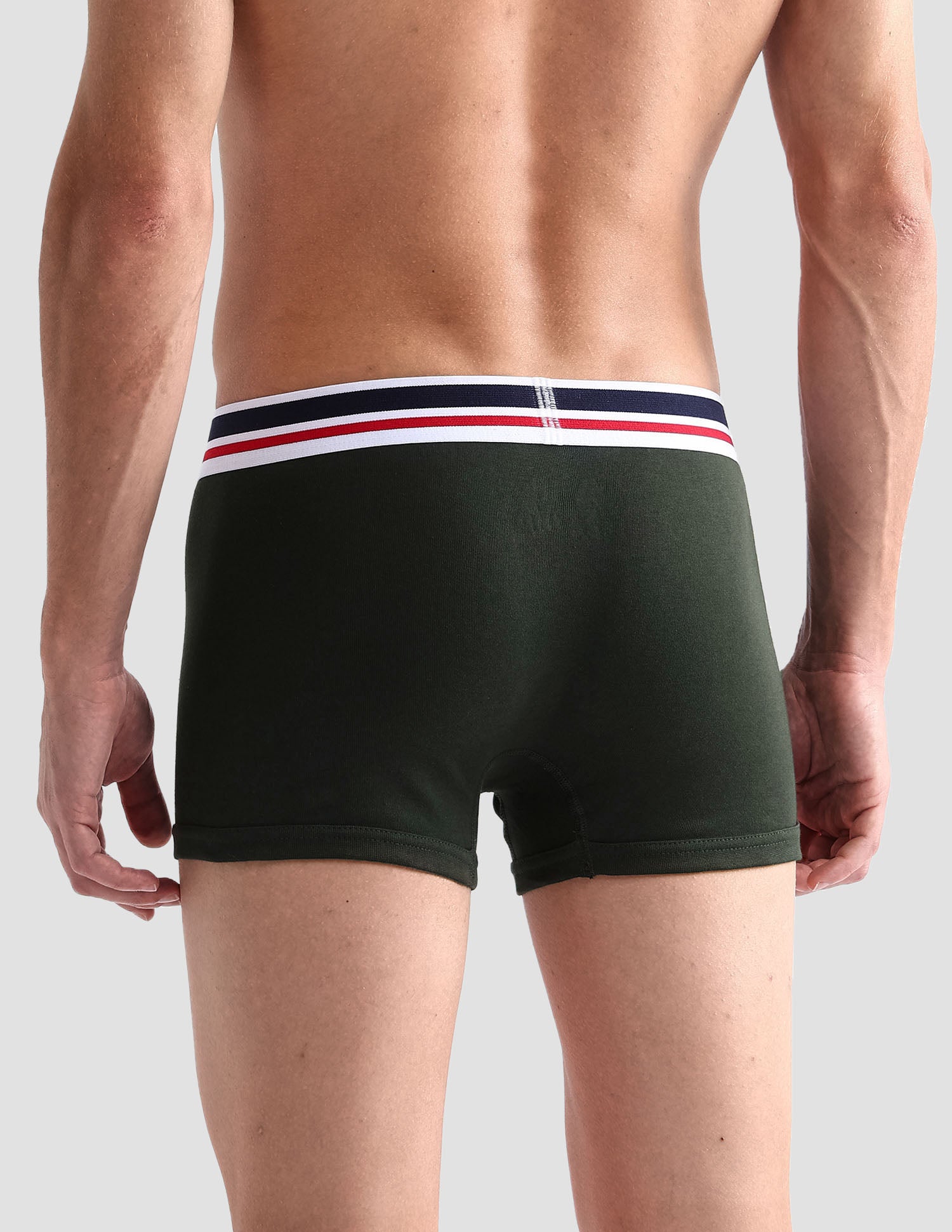 Mid Rise Cotton I641 Trunks - Pack Of 2 Olive and True Blue - U.S. POLO ASSN. | Large