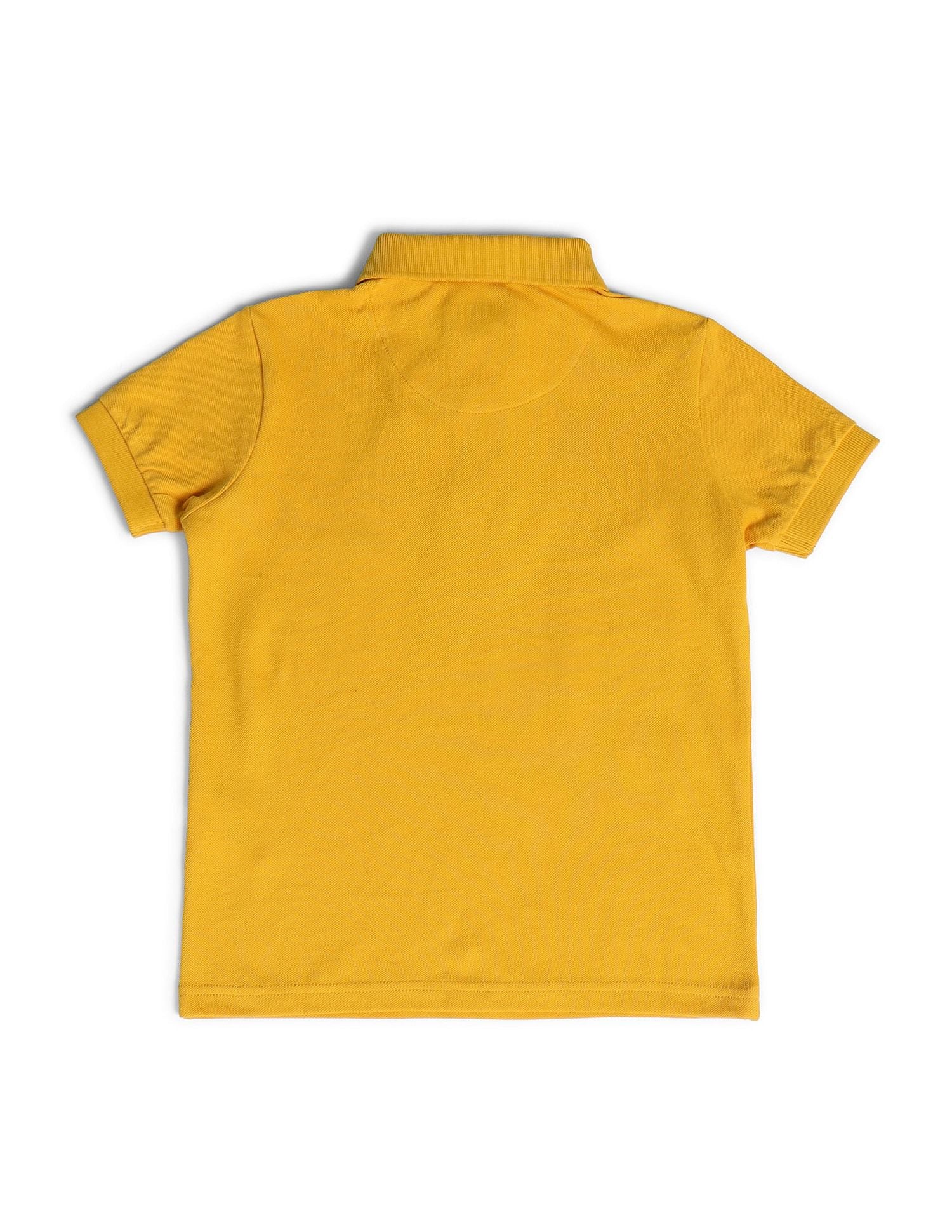 Boys Solid Polo Shirt Medium Yellow - U.S. POLO ASSN. | Large