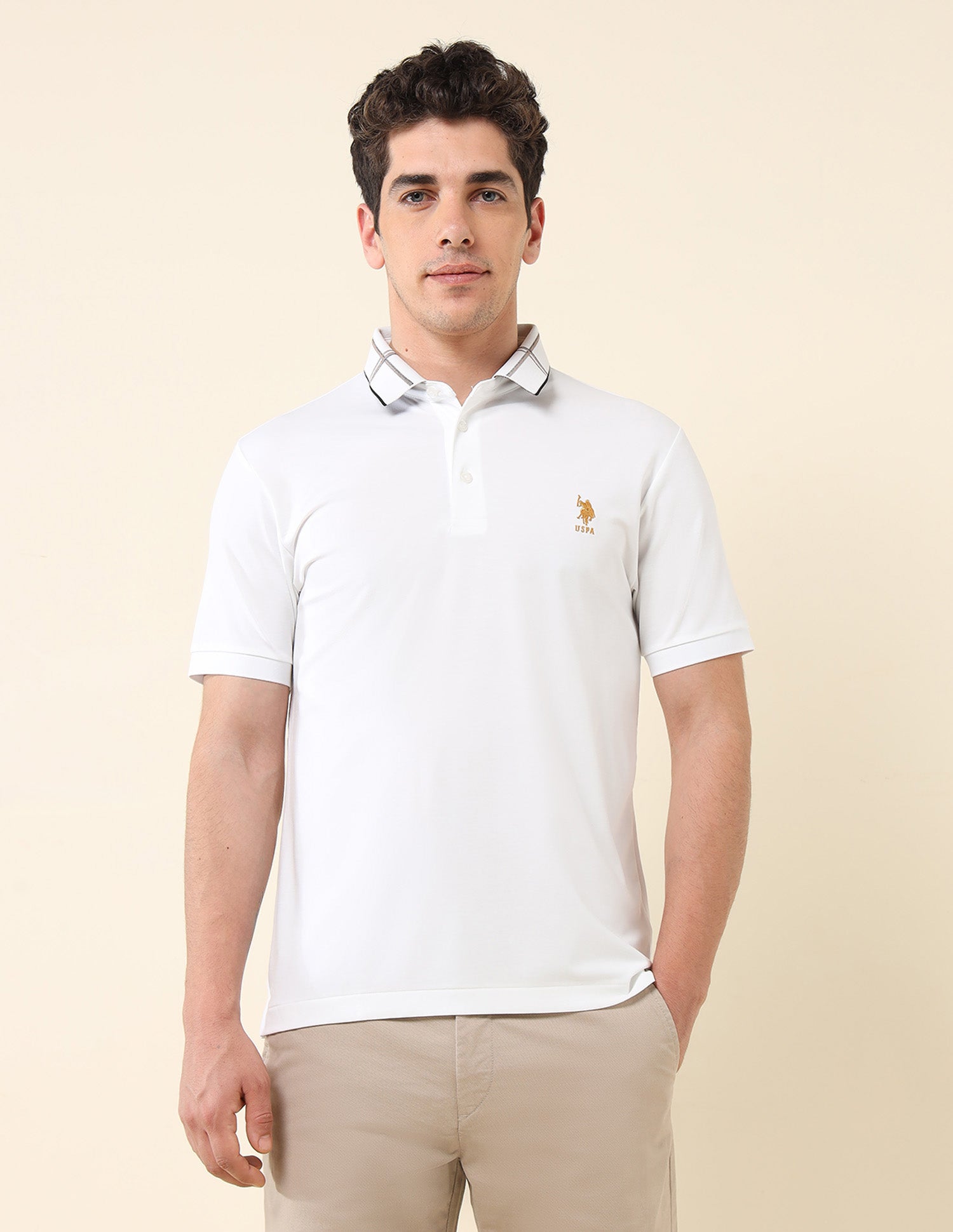 Solid Spring Fair Polo Shirt White - U.S. Polo Assn. India | Large