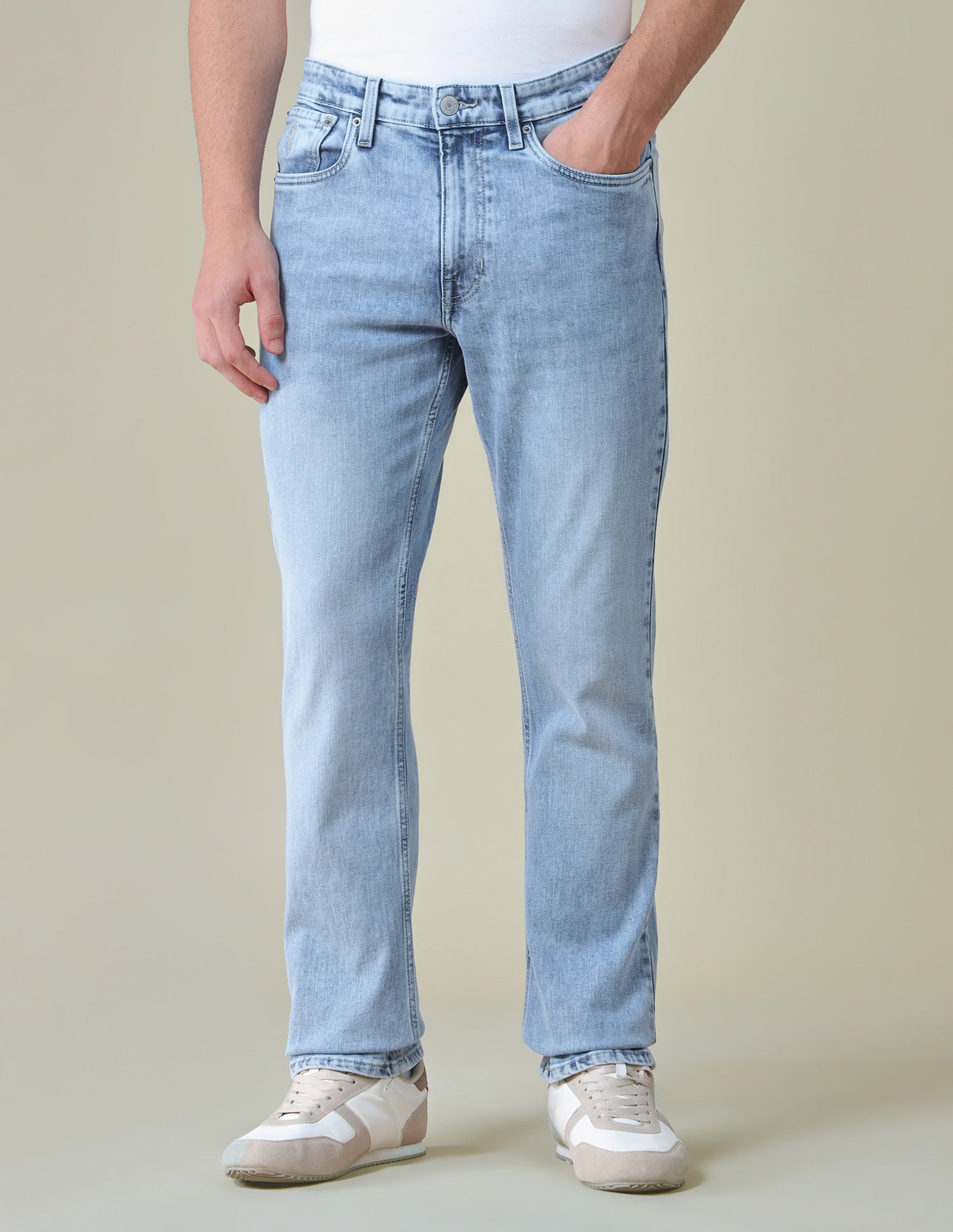 Harold Slim Straight Fit Blue Jeans Light Blue - U.S. Polo Assn. India | Large