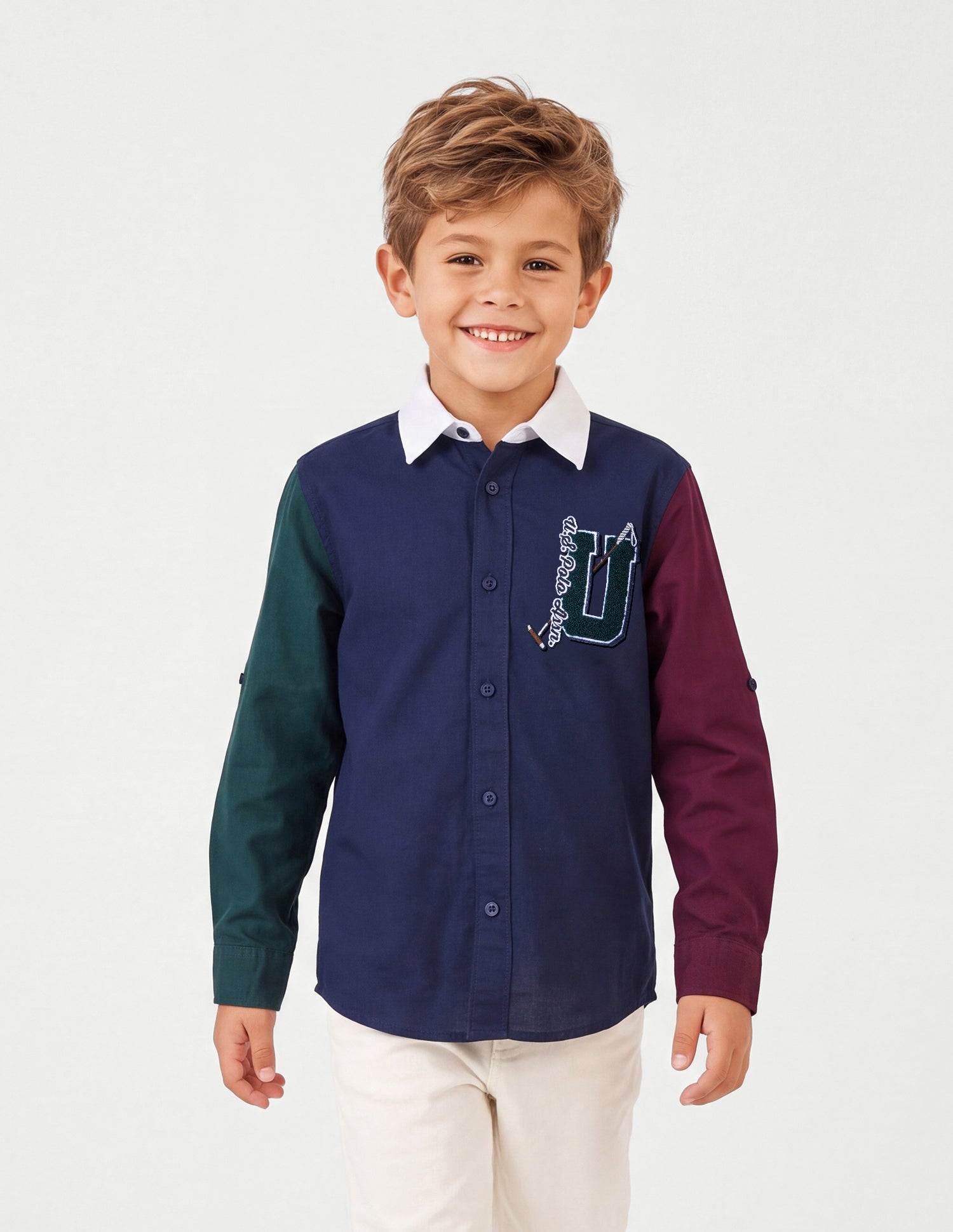 Colourblocked Oxford Shirt Green - U.S. Polo Assn. India | Large