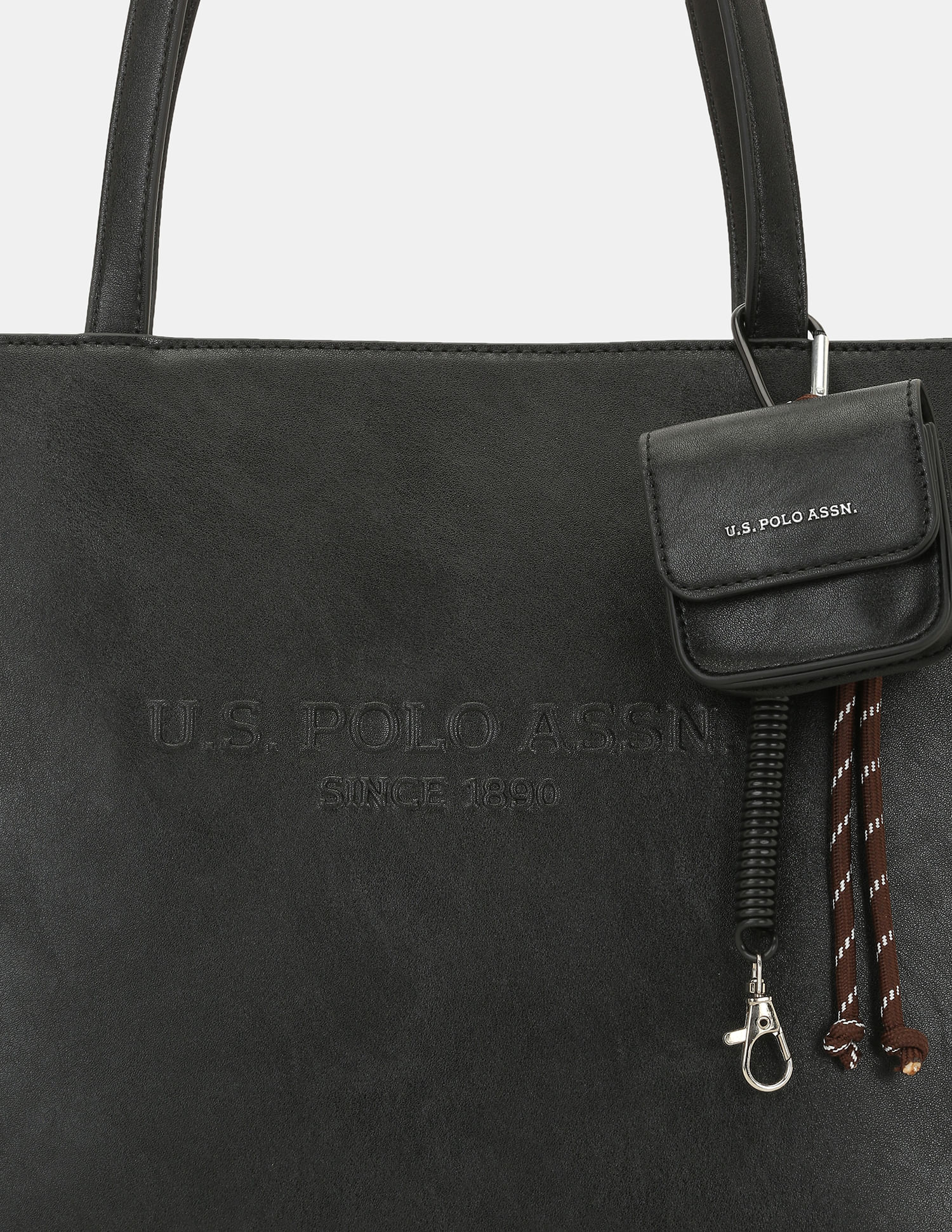 Women Bree Professional Tote Bag with Key Holder Black - U.S. POLO ASSN. | Large