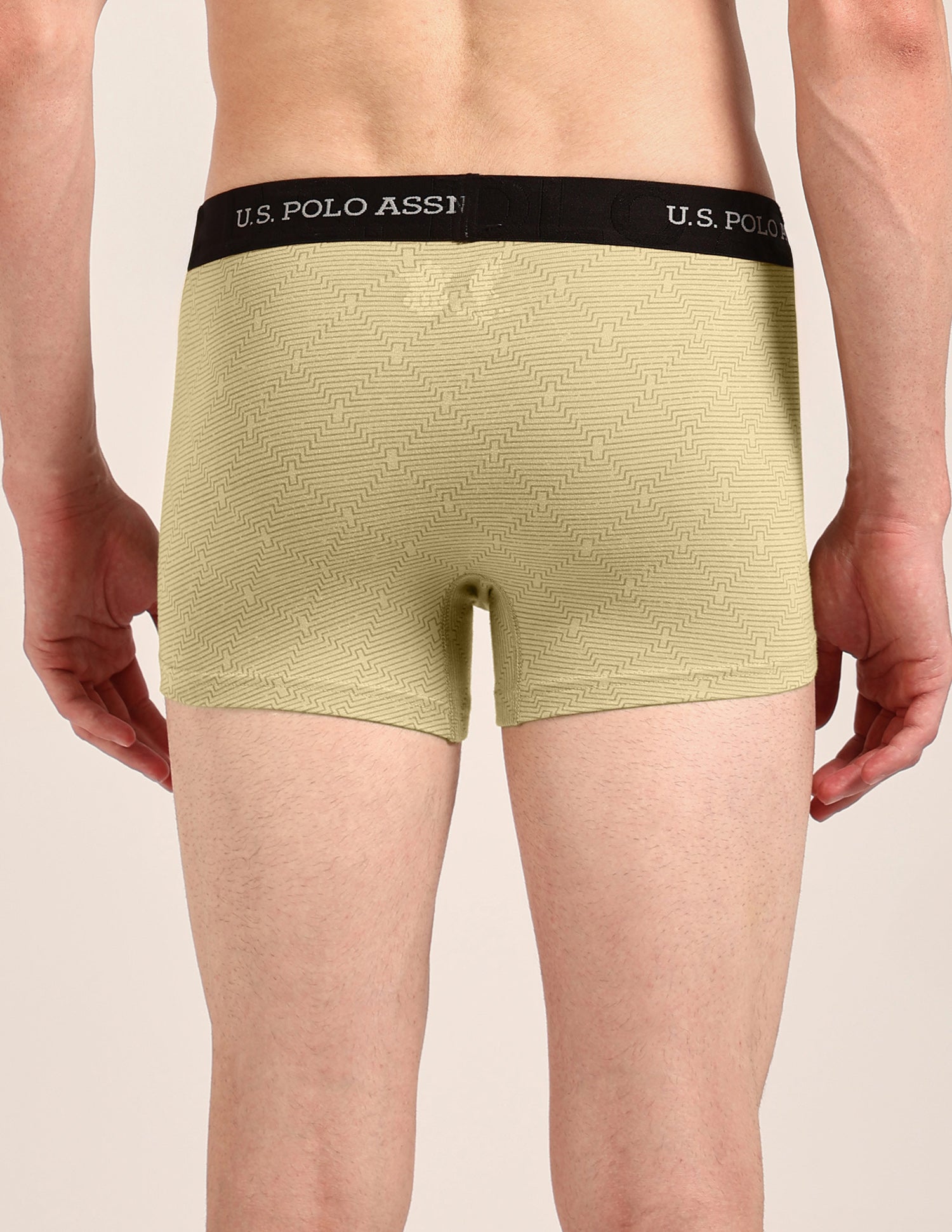 Printed Cotton Stretch Essential OET23 Trunk - Pack Of 2 Bistro Green/Pale Olive Green - U.S. Polo Assn. India | Large