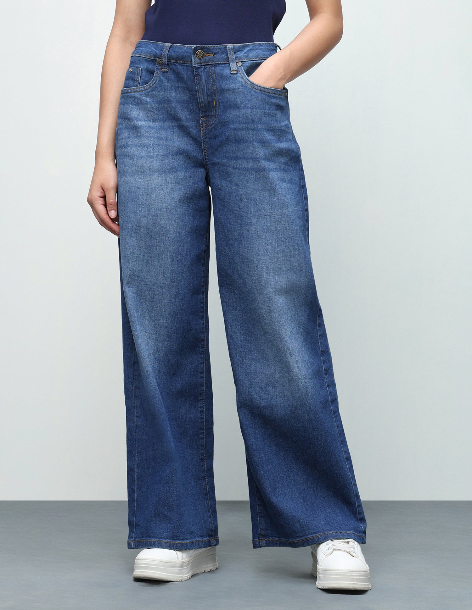 Baggy Fit Blue Jeans Dark Blue - U.S. Polo Assn. India | Large