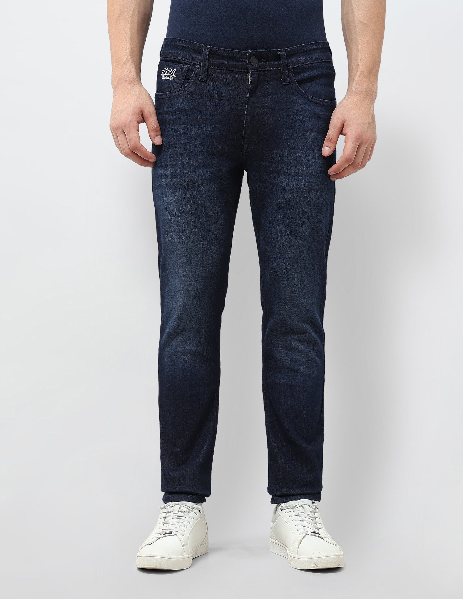 Brandon Slim Tapered Fit Mid Rise Jeans Dark Blue - U.S. POLO ASSN. | Large