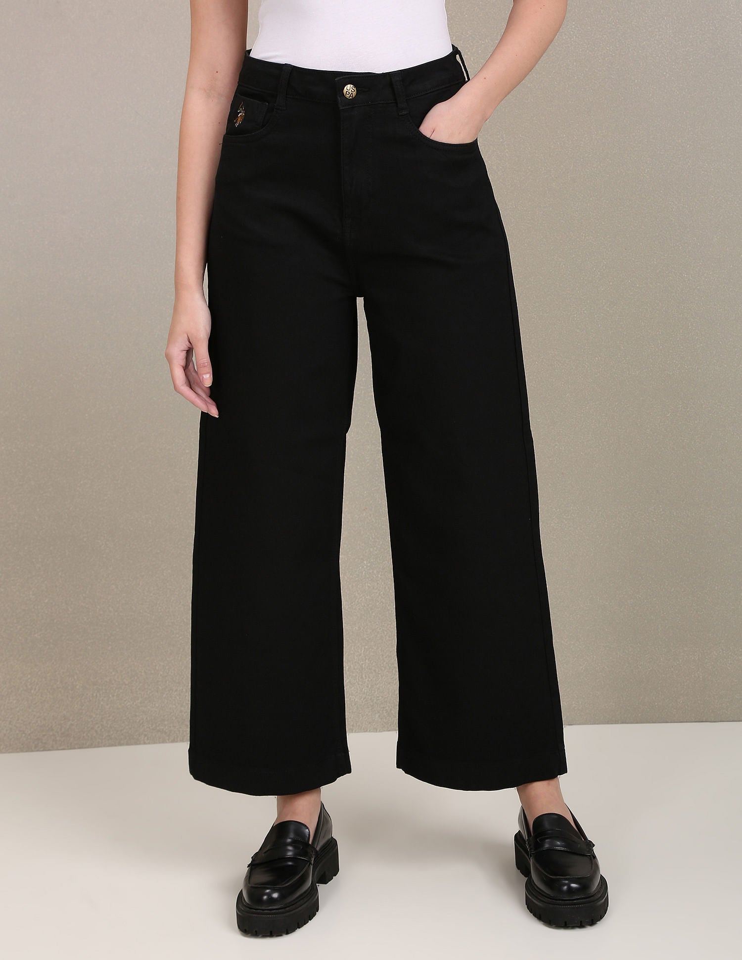 Clean Look Flared Jeans Black - U.S. POLO ASSN. | Large