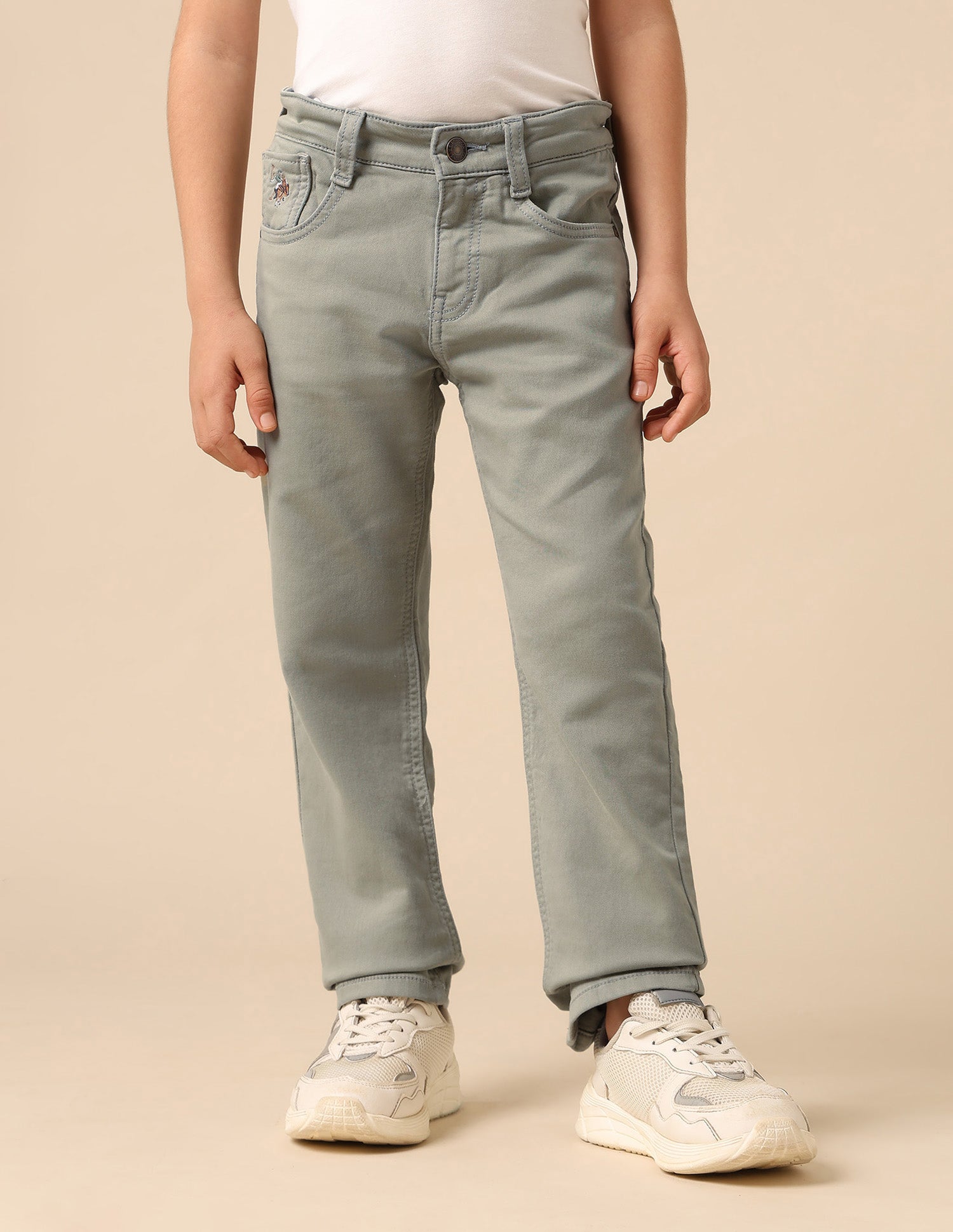 Boys Mid Rise Relaxed Fit Jeans Olive - U.S. POLO ASSN. | Large