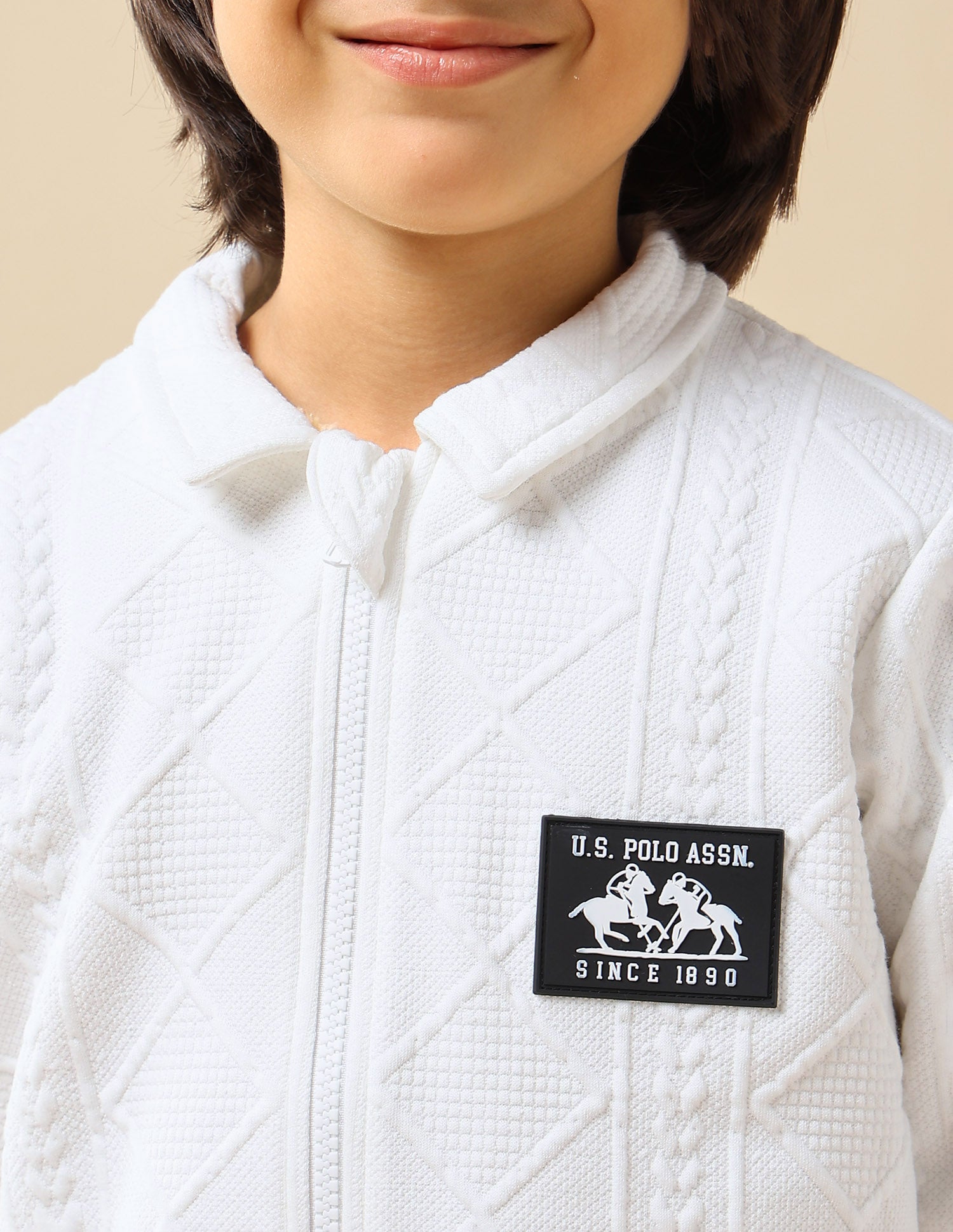 Boys Brand Embroidered Regular Fit Sweatshirt White - U.S. POLO ASSN. | Large