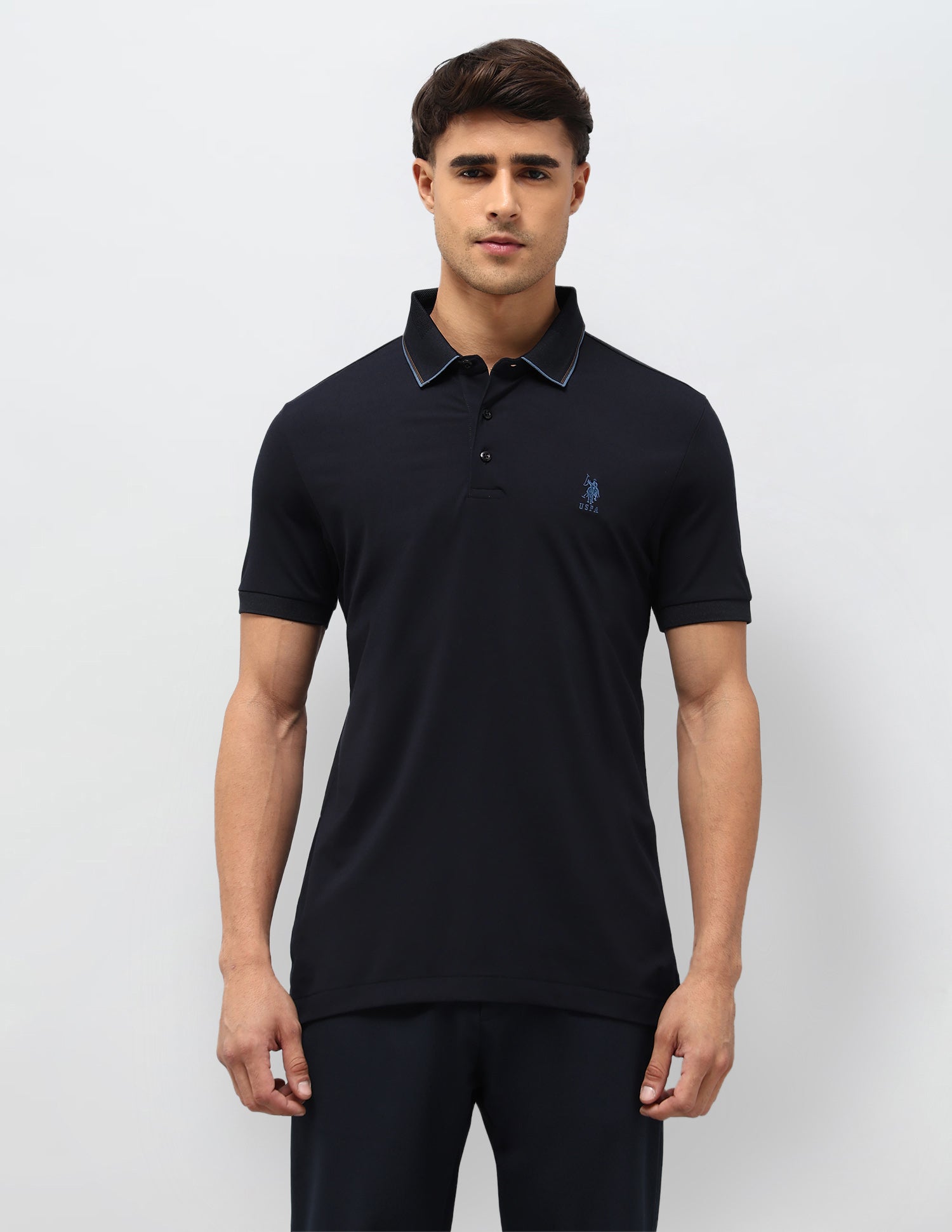 Solid Regular Fit Polo Shirt Navy - U.S. POLO ASSN. | Large