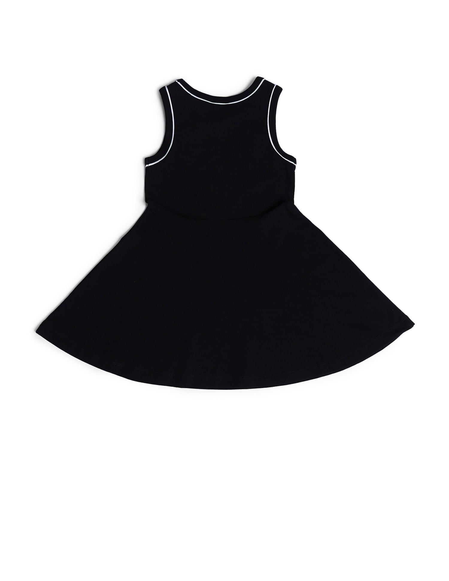 Girls Solid A-line Dress Black - U.S. POLO ASSN. | Large