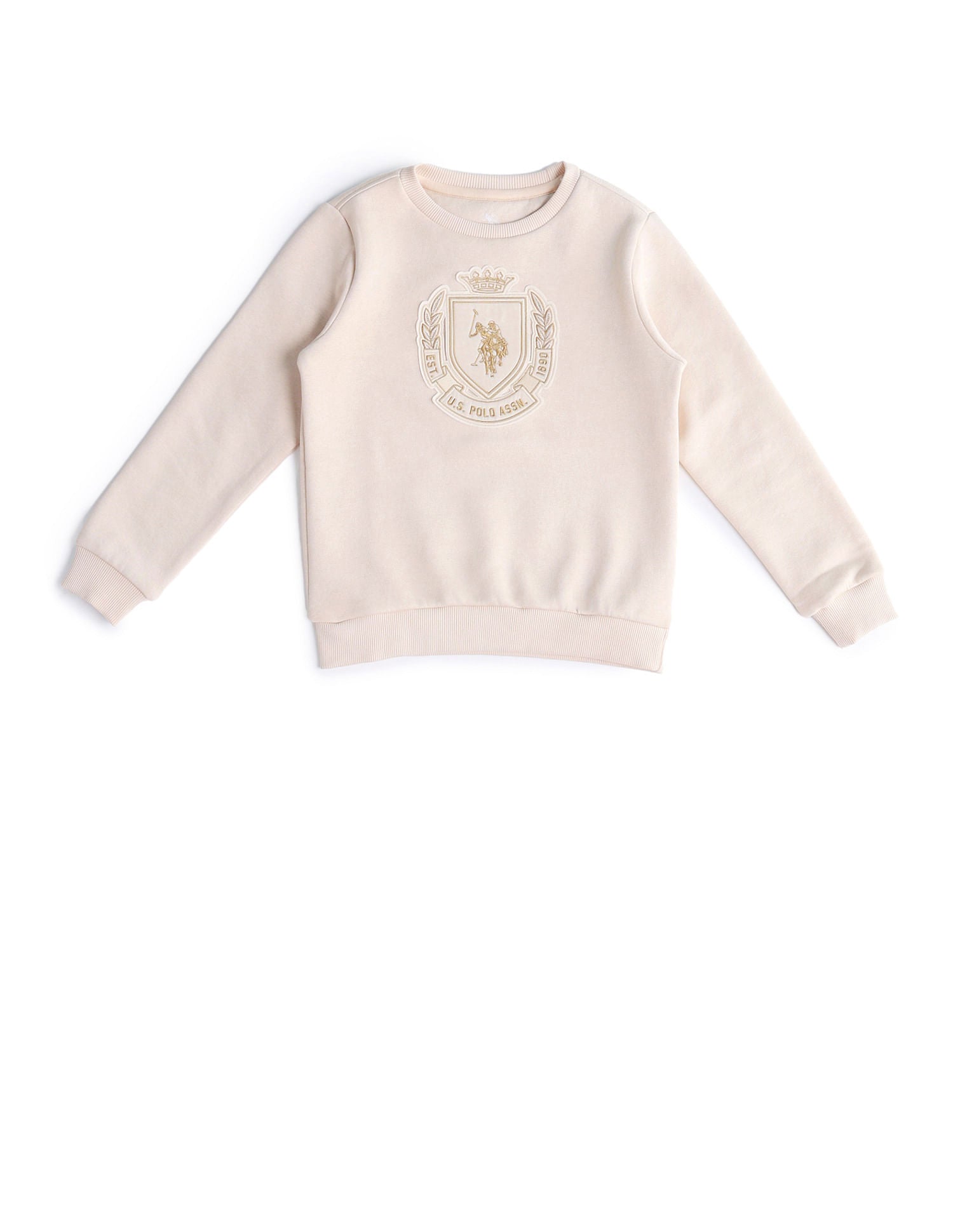 Boys Logo Printed Sweatshirt White - U.S. POLO ASSN. | Large