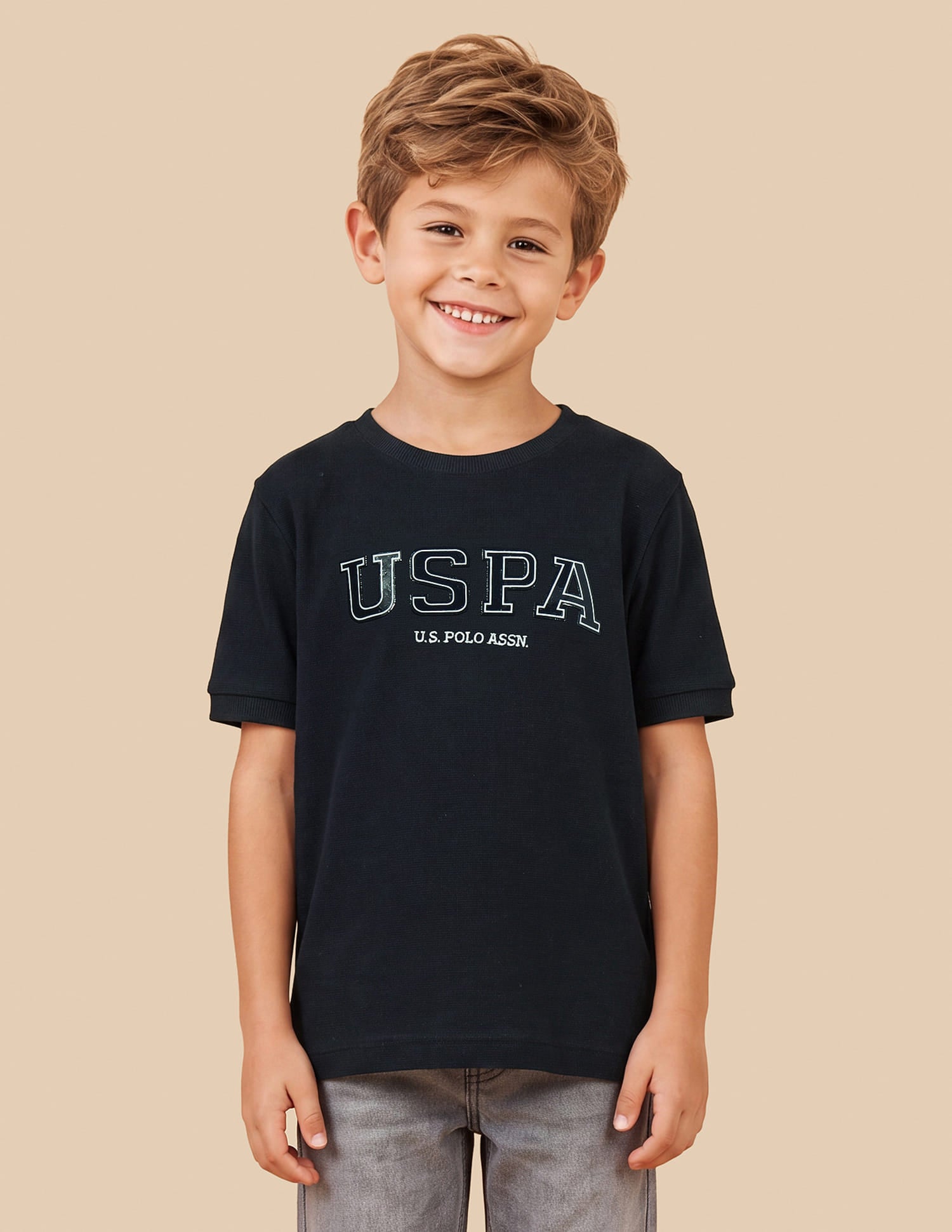 Brand Printed Regular Fit T-Shirt Blue - U.S. Polo Assn. India | Large