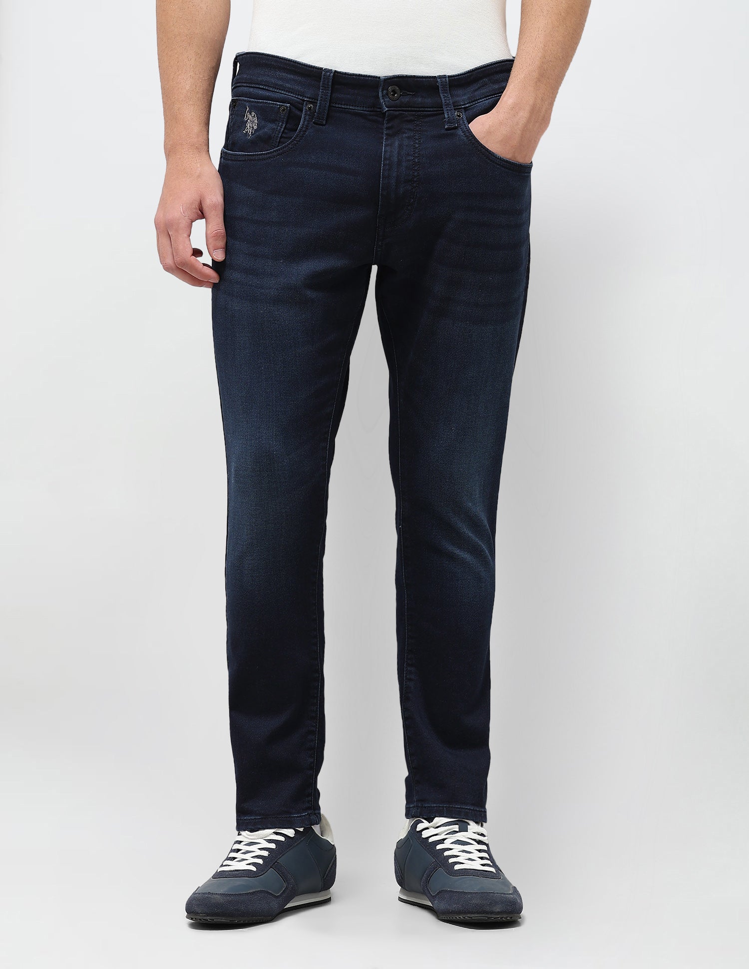 Henry Tapered Fit Blue Jeans Dark Blue - U.S. Polo Assn. India | Large