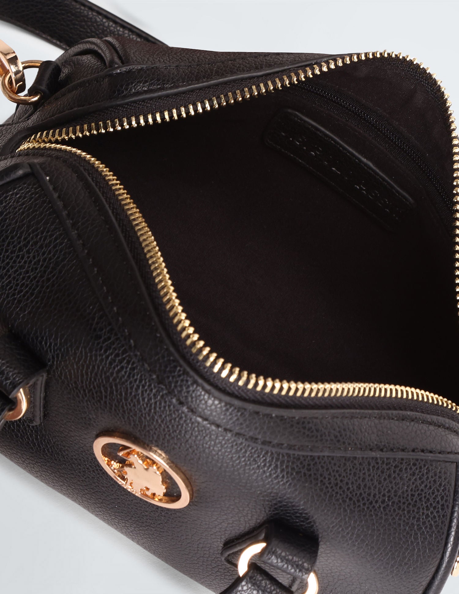 Detachable Strap Bowler Sling Bag Black - U.S. POLO ASSN. | Large