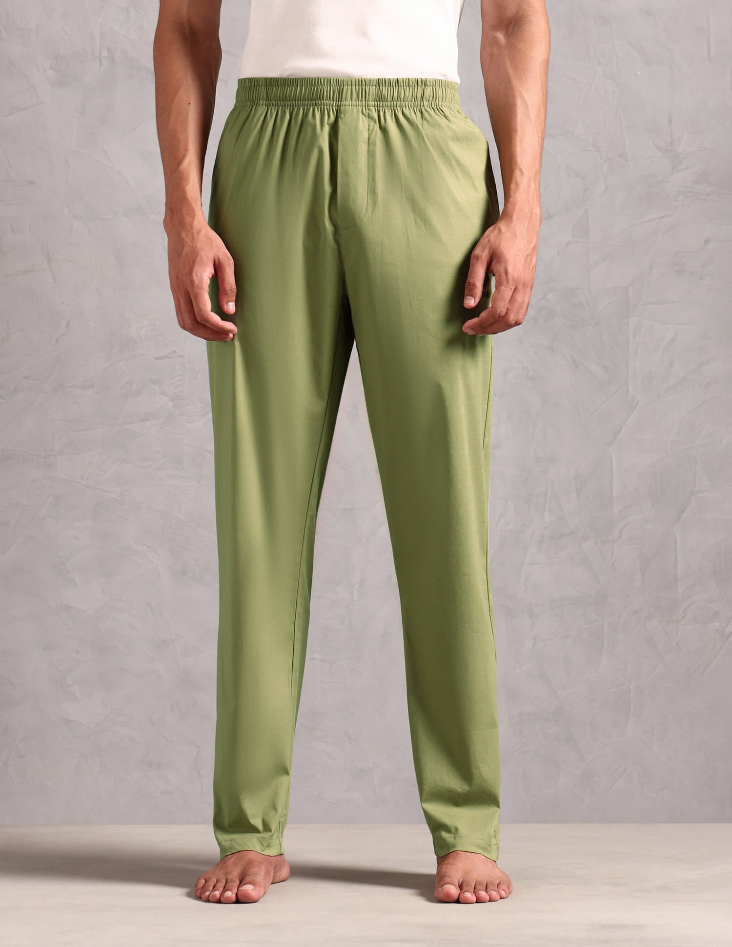 Relaxed Fit Solid LP003 Lounge Pants - Pack Of 1 Light Green - U.S. Polo Assn. India | Large
