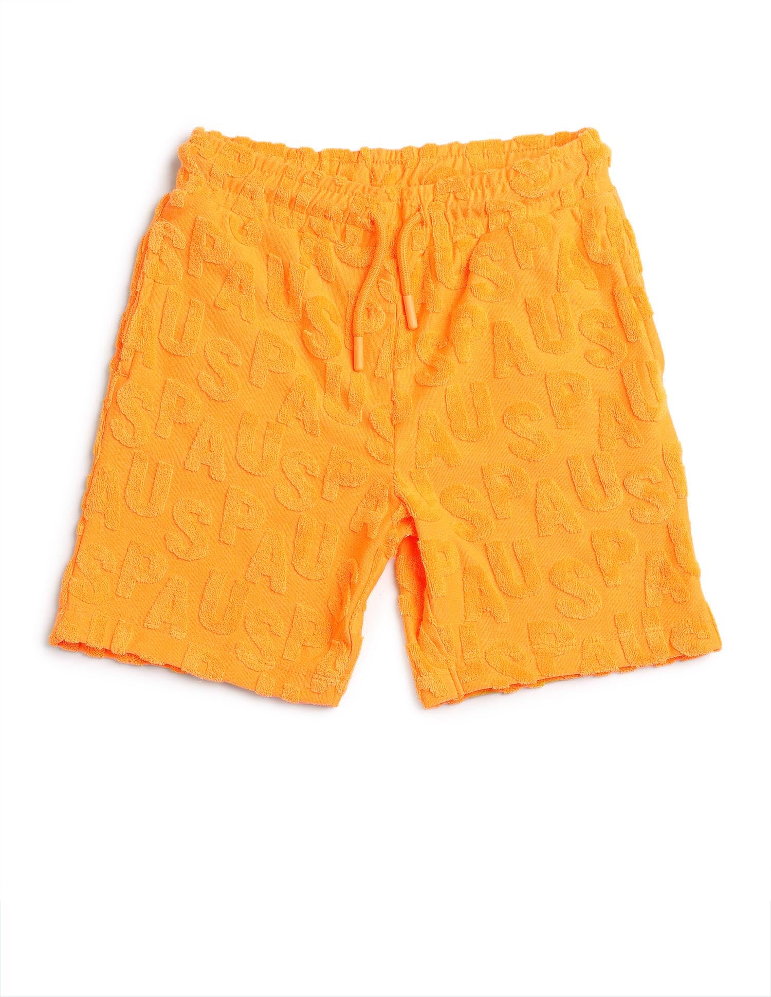 Boys Brand Appliqued Regular Fit Shorts Yellow - U.S. POLO ASSN. | Large