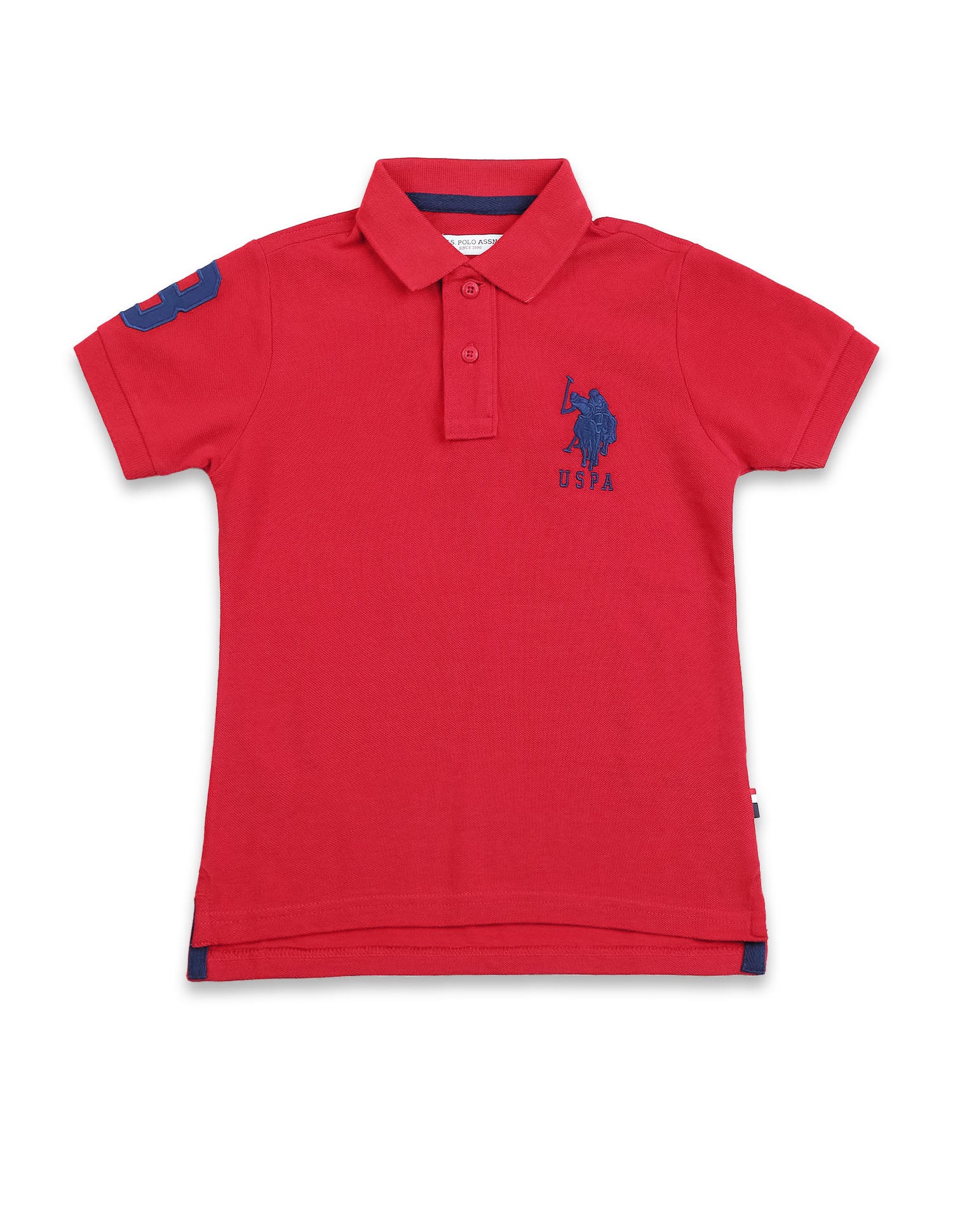 Cotton Pique Polo Shirt Red - U.S. POLO ASSN. | Large