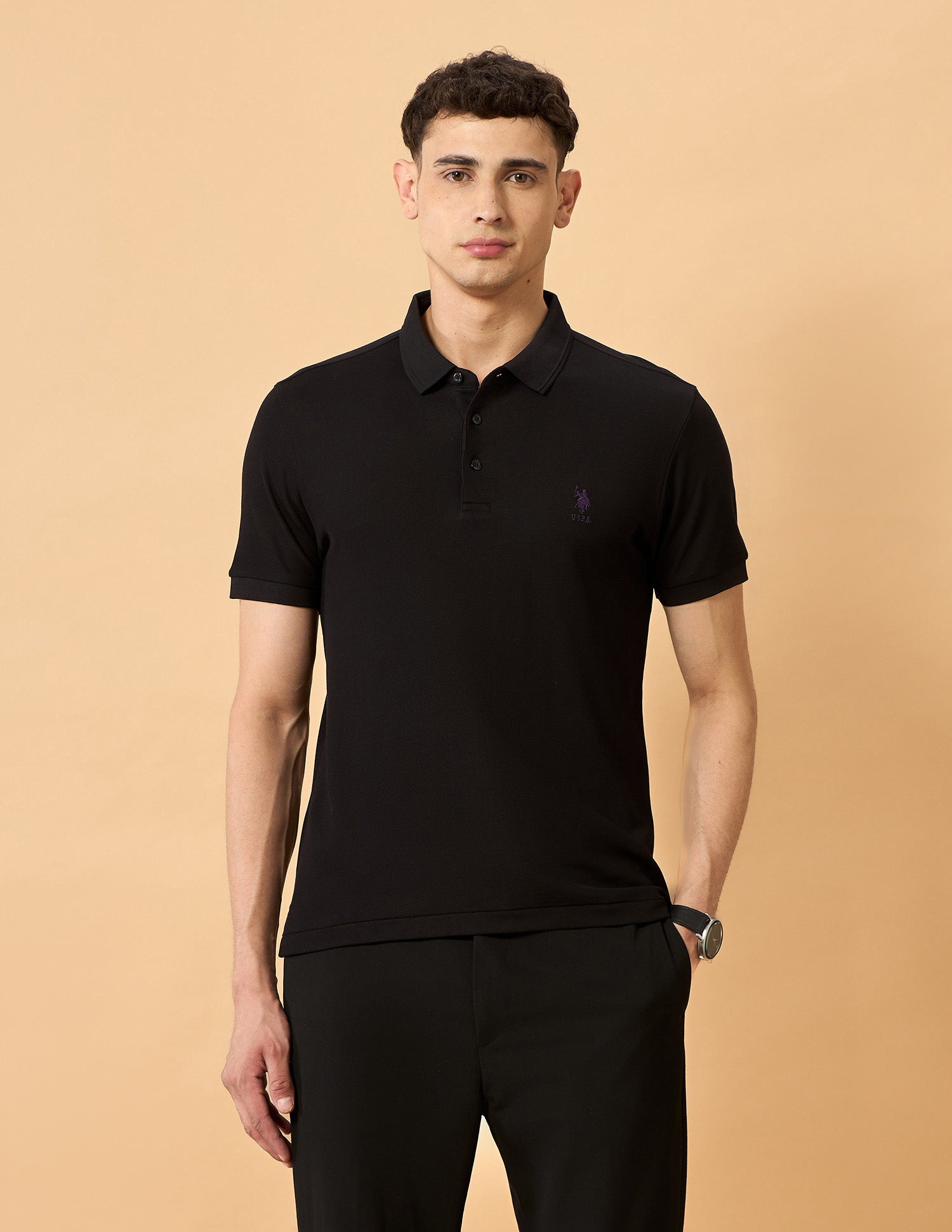 Pacho X Regular Fit Polo Shirt Black - U.S. POLO ASSN. | Large
