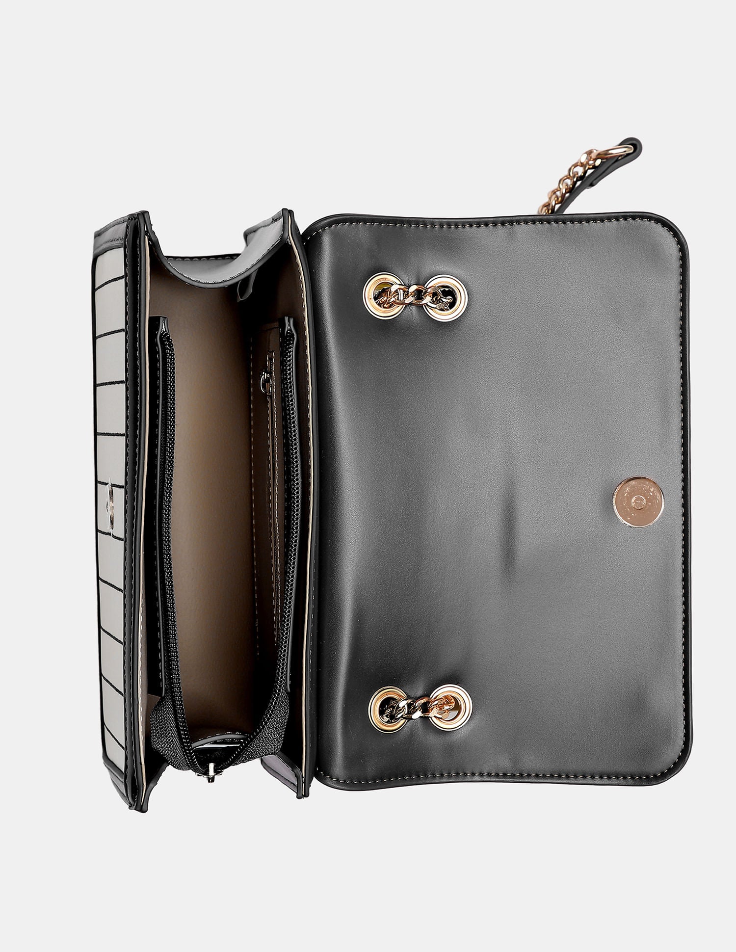 Women Babette Vertical Striped Cross Body Bag Black - U.S. POLO ASSN. | Large