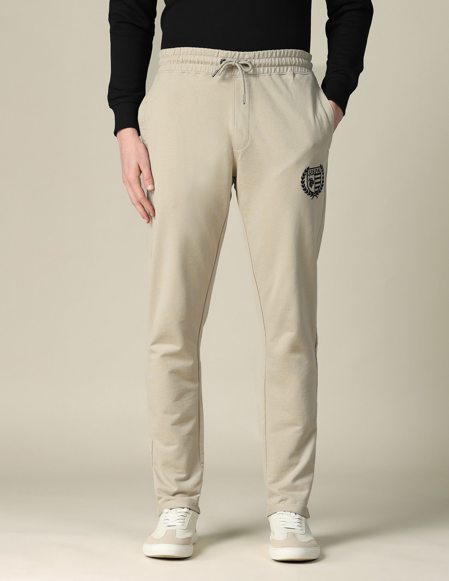 Mid Rise Regular Fit Track Pants Beige - U.S. POLO ASSN. | Large