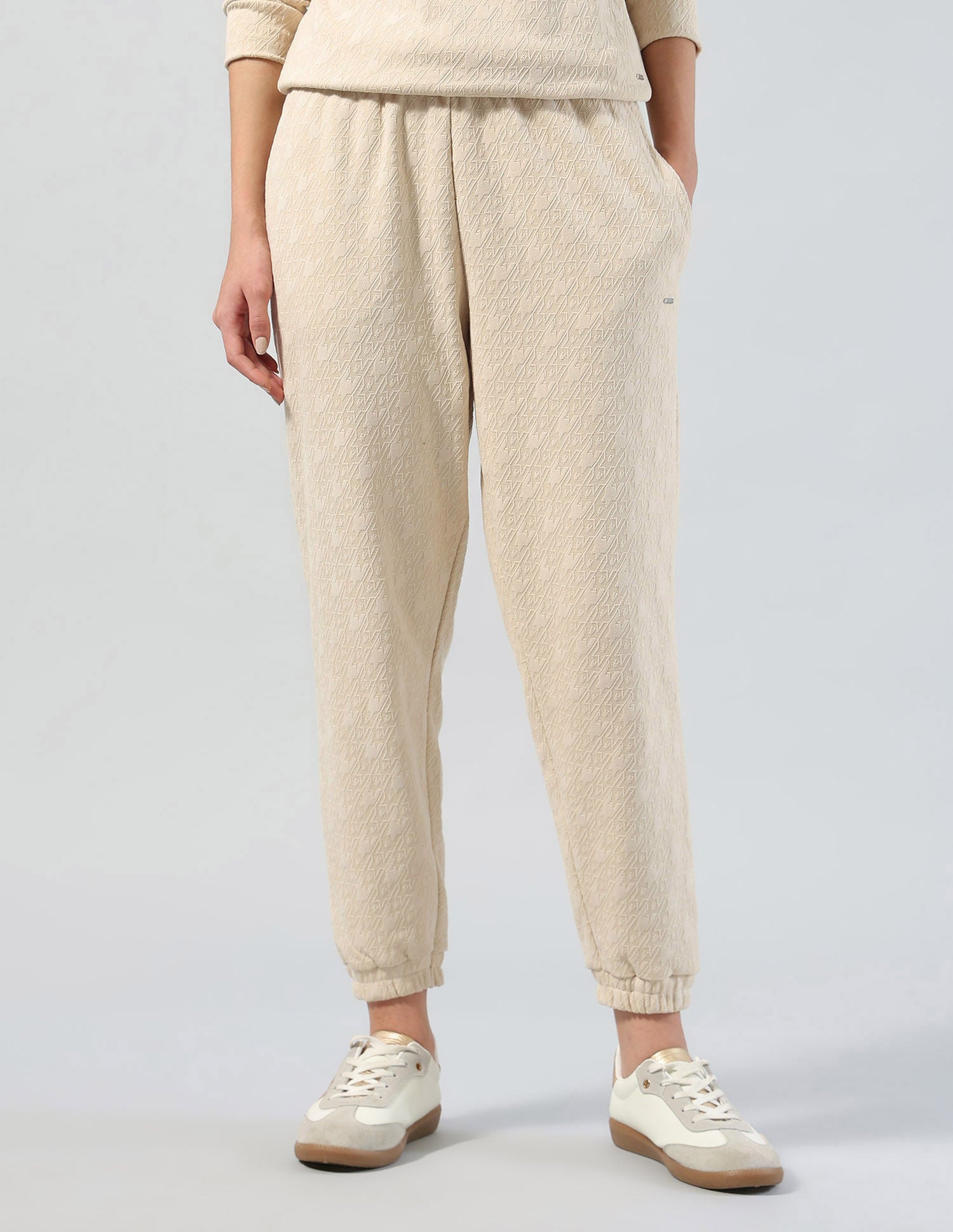 Textured Regular Fit Joggers White - U.S. POLO ASSN. | Large