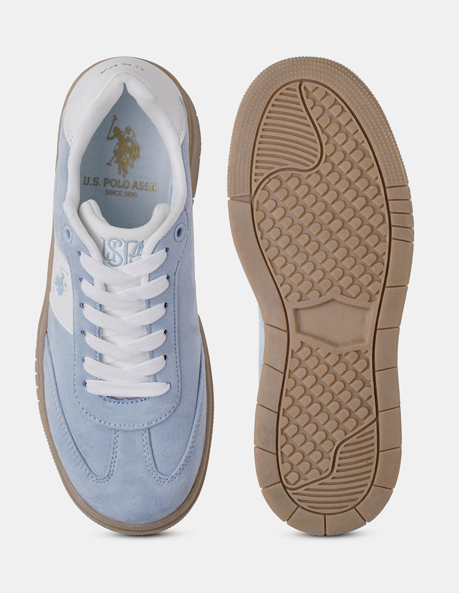 Women Colourblocked Zaira Sneakers Light Blue - U.S. Polo Assn. India | Large