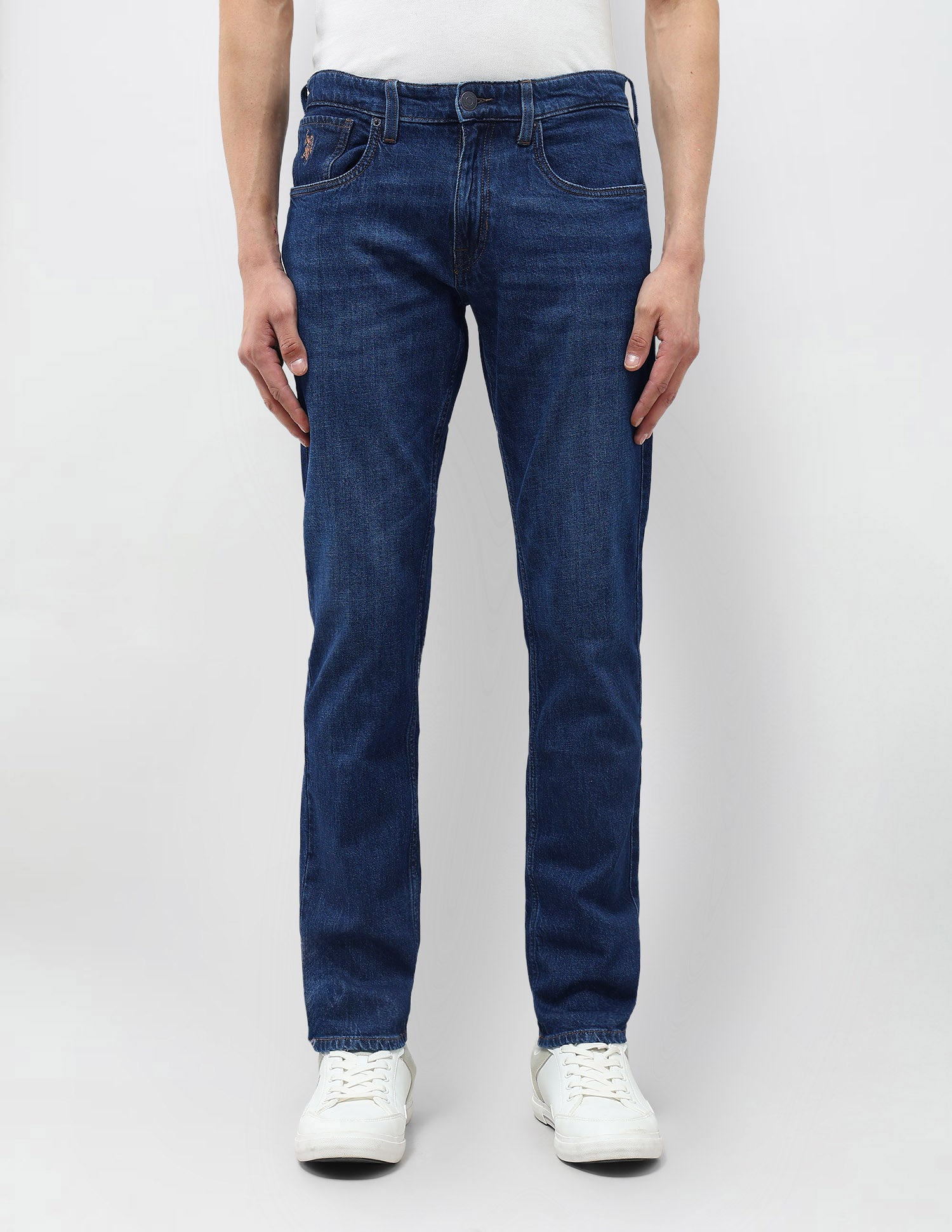 Brandon Slim Tapered Fit Blue Jeans Indigo - U.S. POLO ASSN. | Large