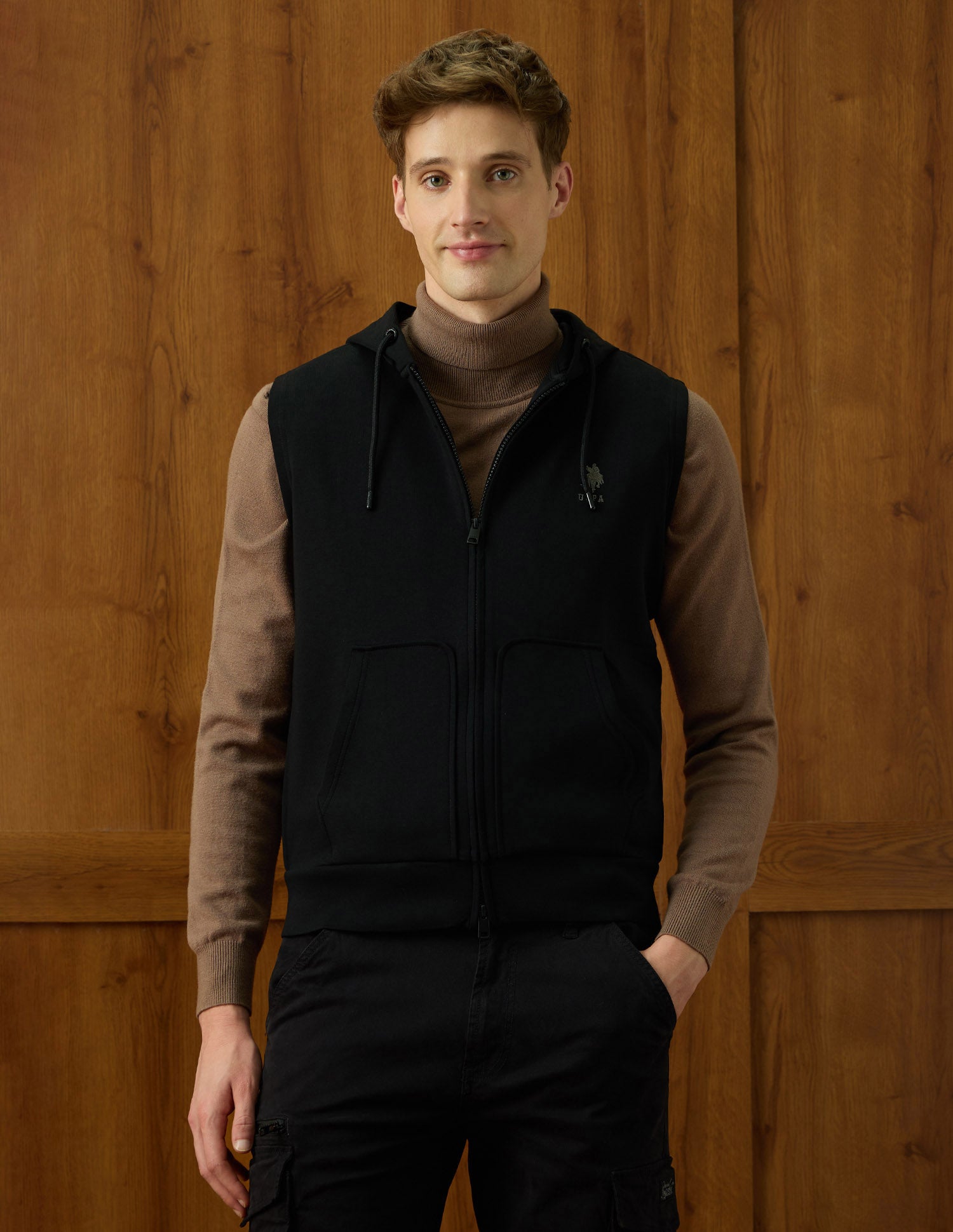 Varsity Theatre Regular Fit Zipper Sweatshirt Black - U.S. POLO ASSN. | Large