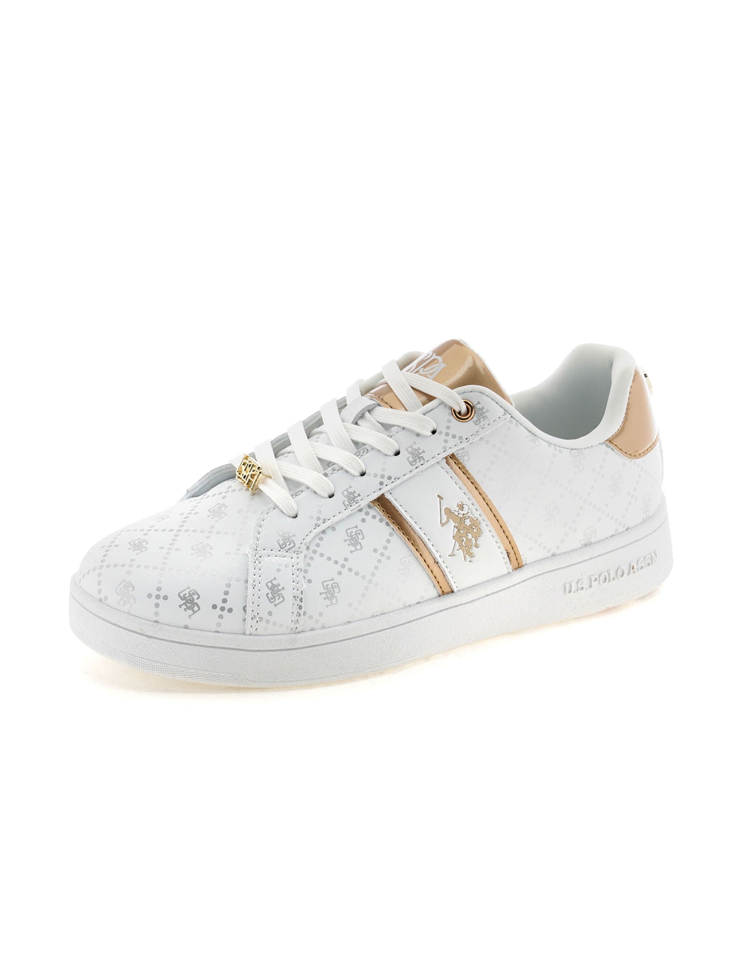 Women Monogram Harriet Sneakers White - U.S. POLO ASSN. | Large