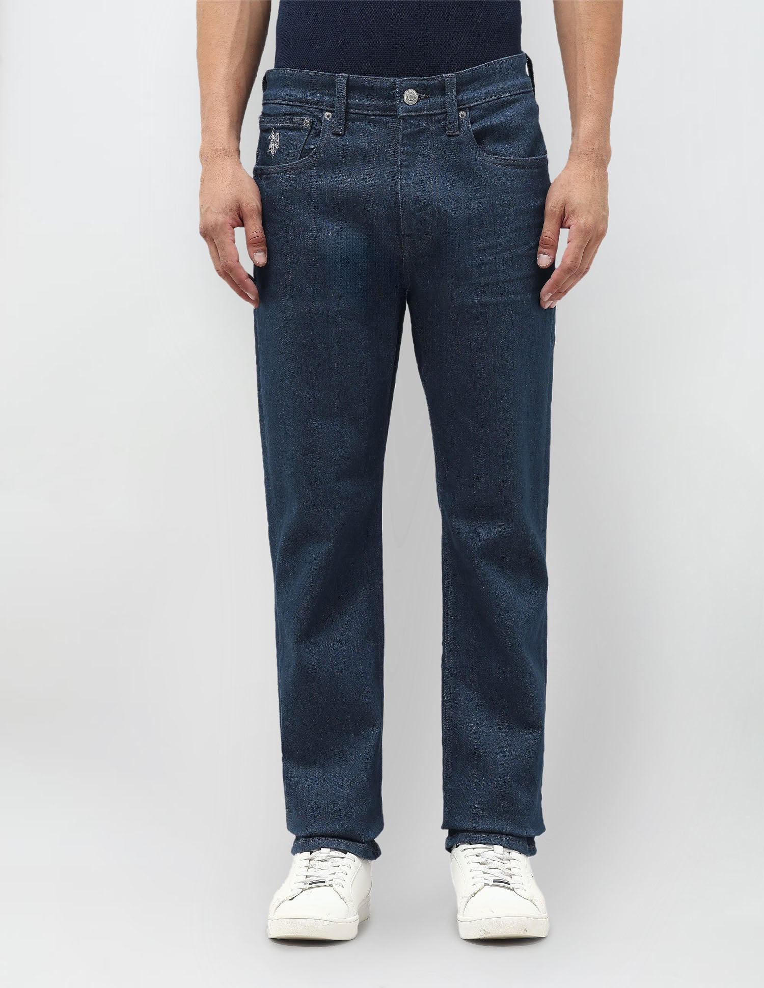 Harold Slim Straight Fit Blue Jeans Dark Blue - U.S. POLO ASSN. | Large