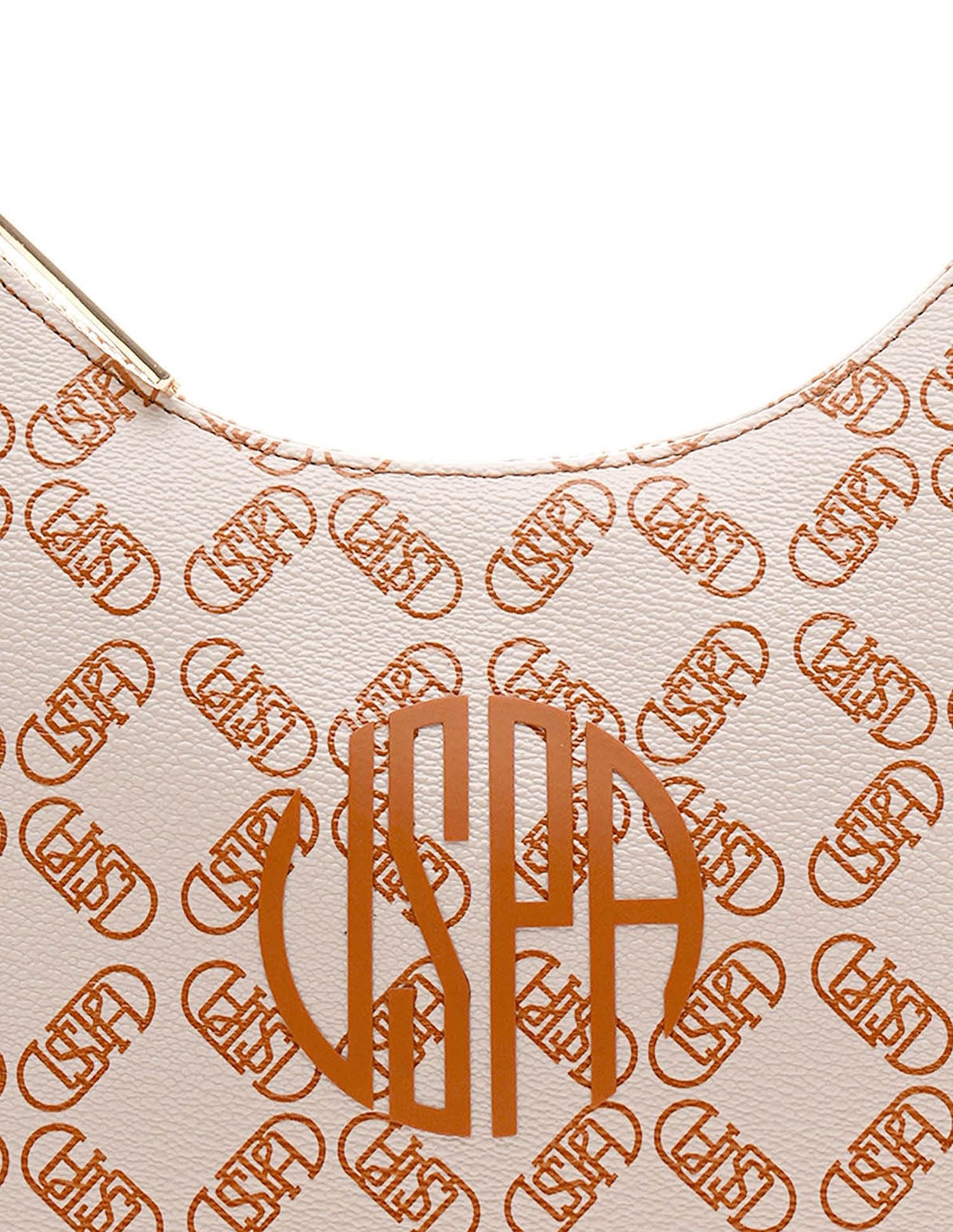 Cathay Monogram Shoulder Bag Off White - U.S. POLO ASSN. | Large