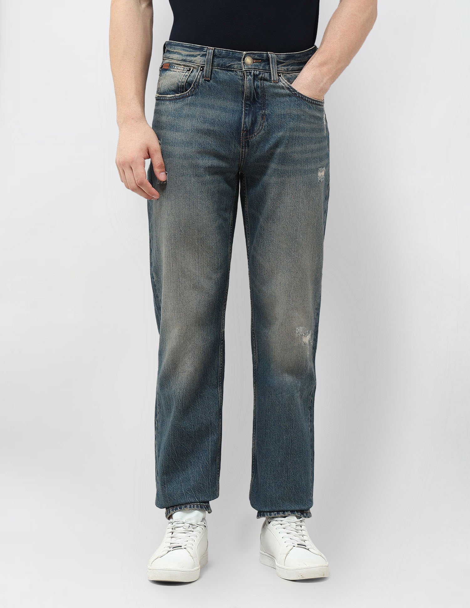 Shawn Relaxed Fit Blue Jeans Dark Blue - U.S. POLO ASSN. | Large