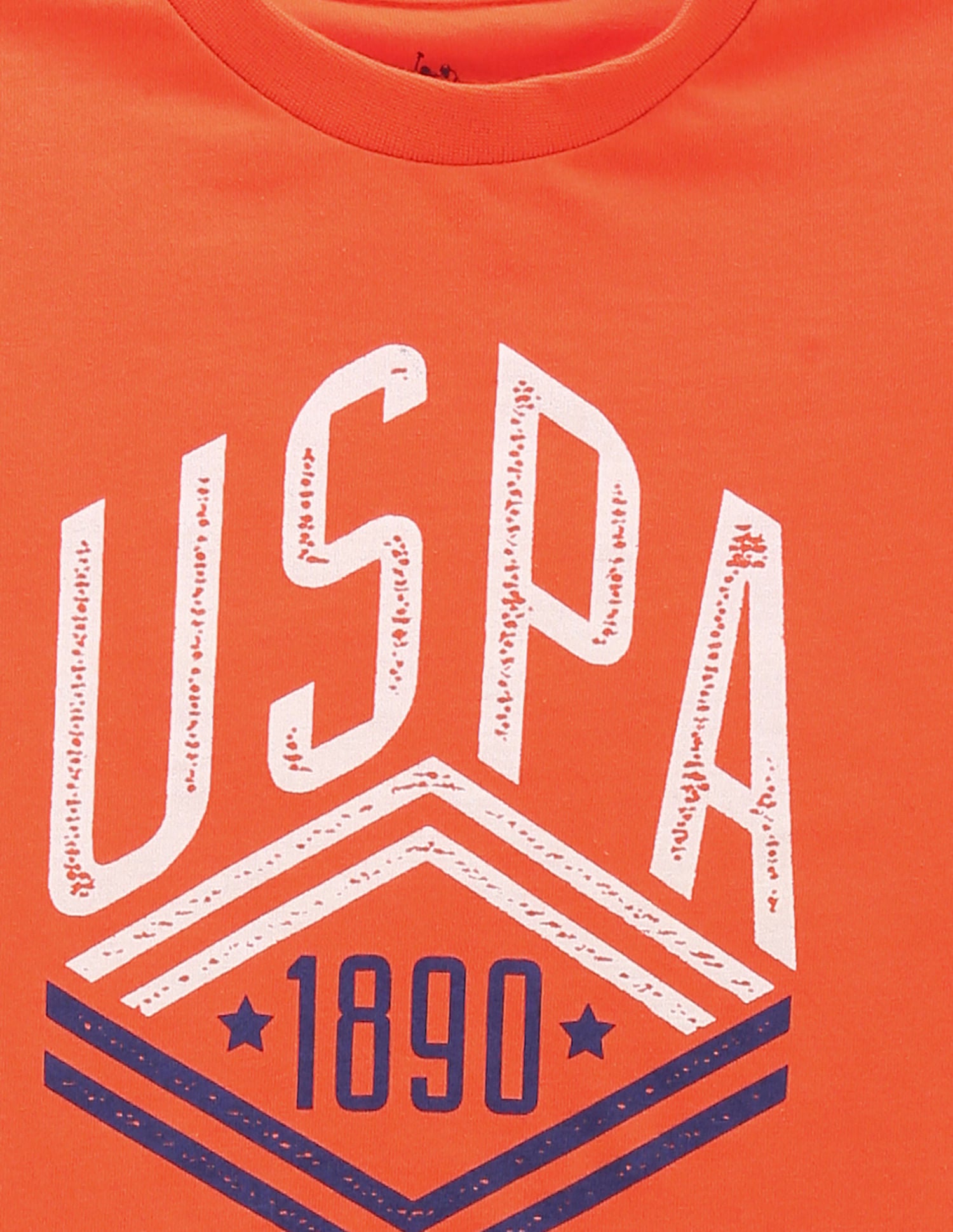 Boys Pure Cotton T-Shirt - Pack Of 2 Orange and Black - U.S. POLO ASSN. | Large