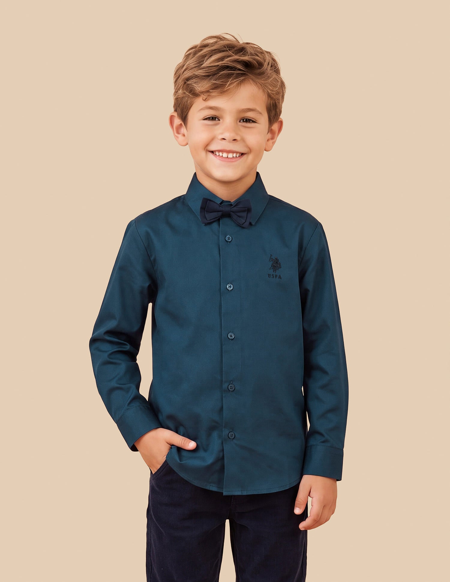 Satin Regular Fit Shirt Green - U.S. Polo Assn. India | Large