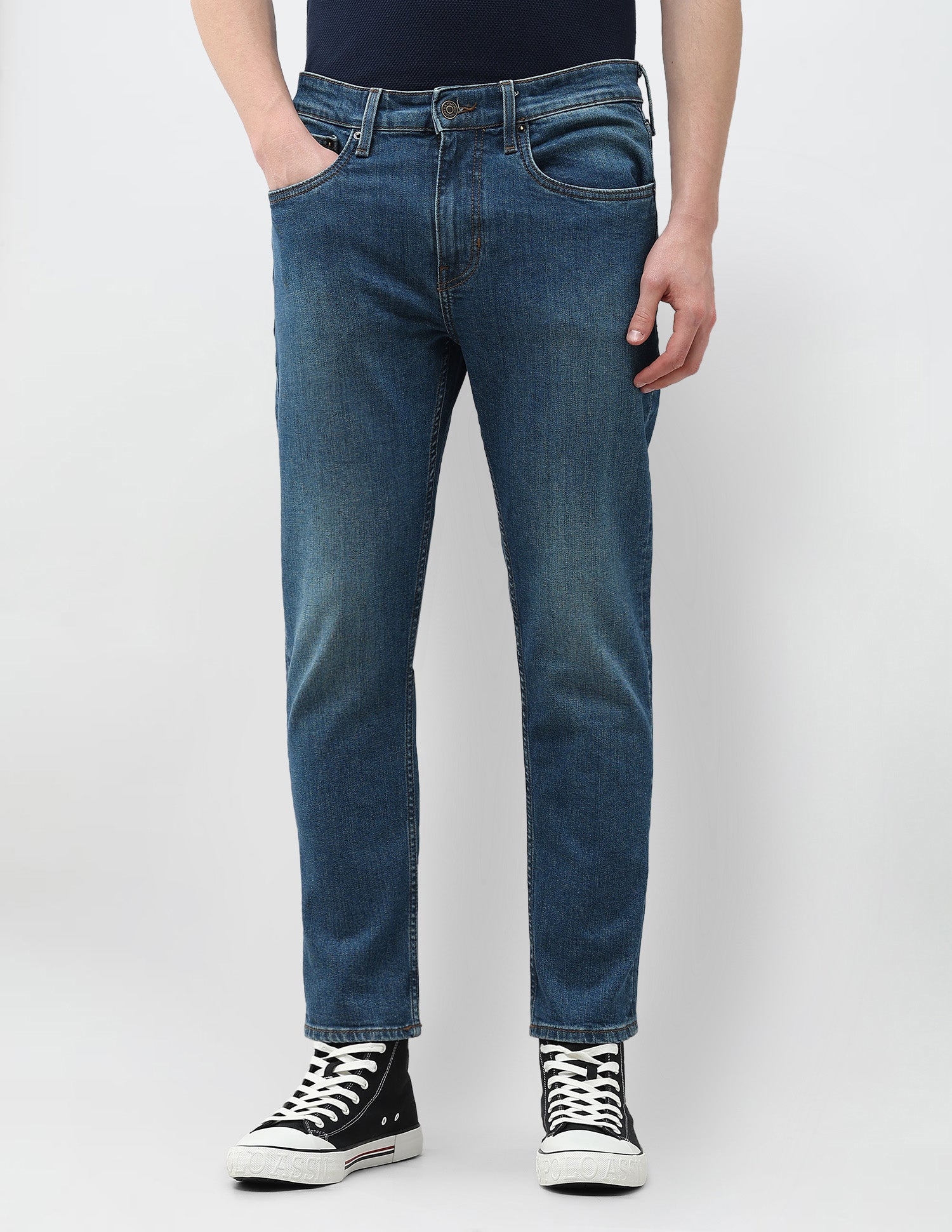 Cole Comfort Cropped Fit Blue Jeans Light Blue - U.S. Polo Assn. India | Large