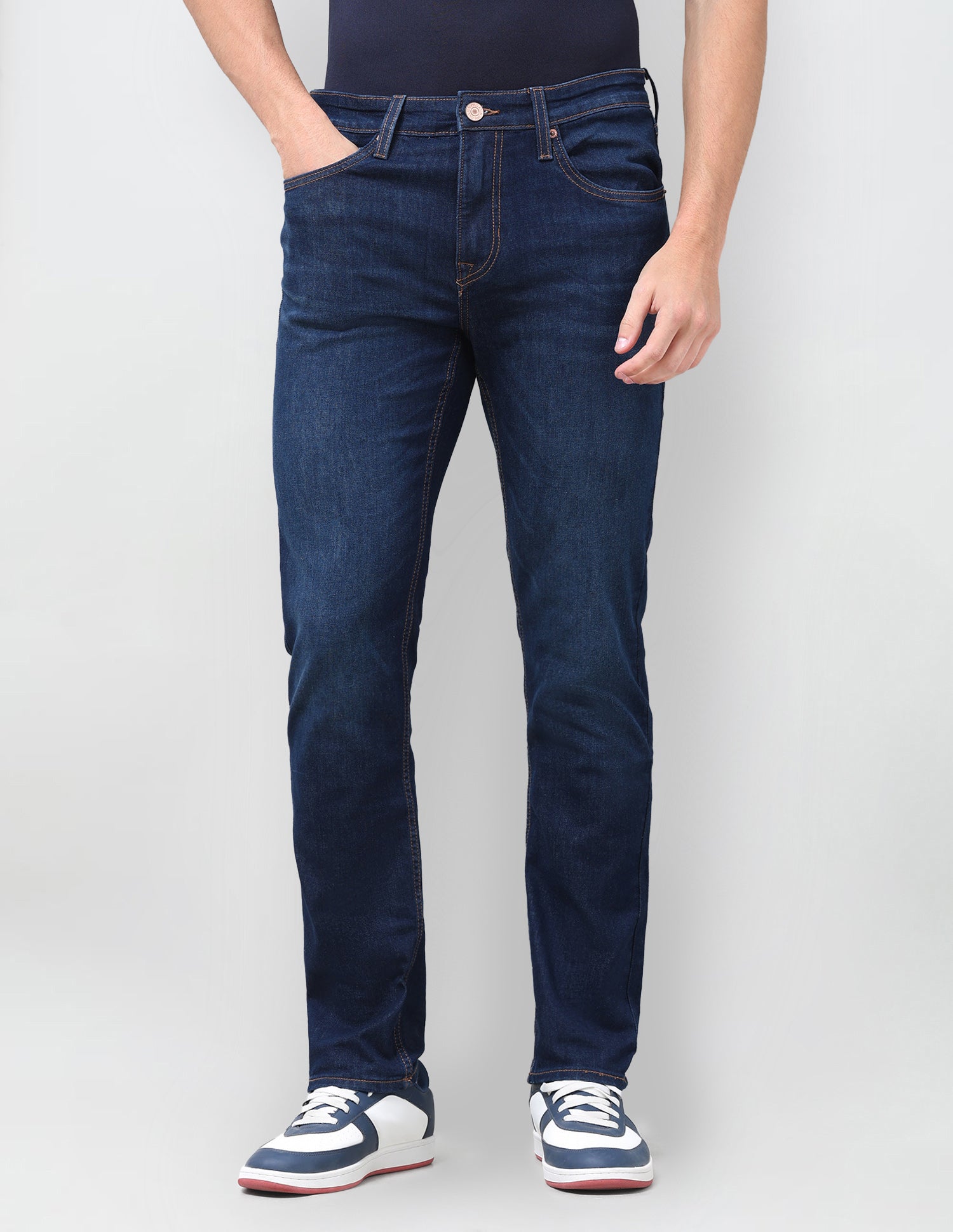 Brandon Slim-Tapered Fit Blue Jeans Dark Indigo - U.S. Polo Assn. India | Large
