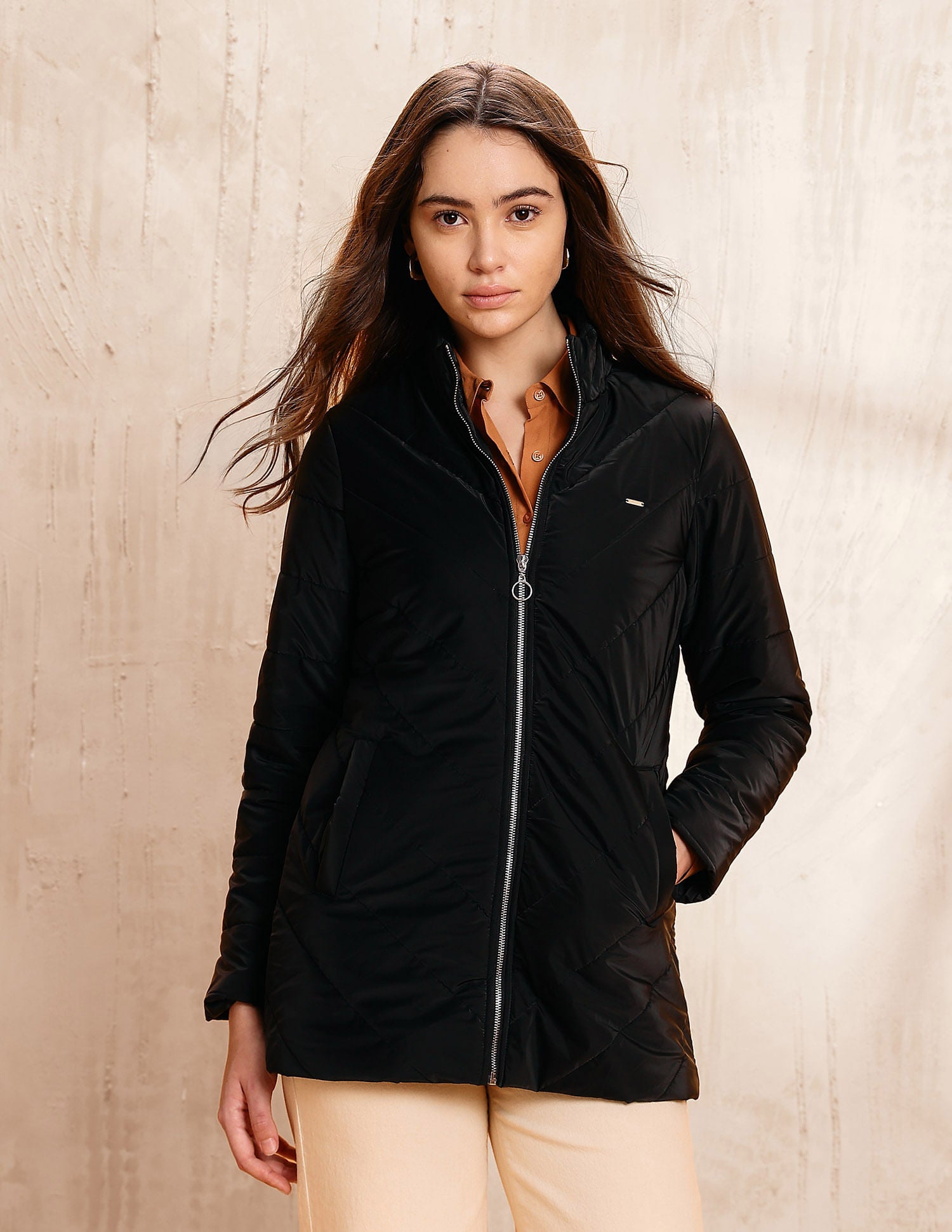 Solid Regular Fit Puffer Jacket Black - U.S. POLO ASSN. | Large