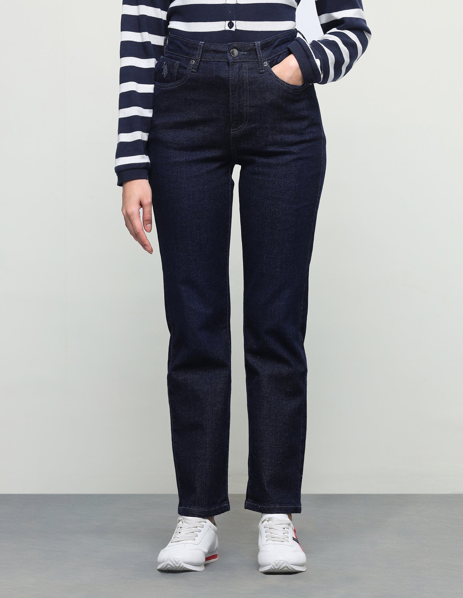 Straight Fit Blue Jeans Dark Blue - U.S. Polo Assn. India | Large