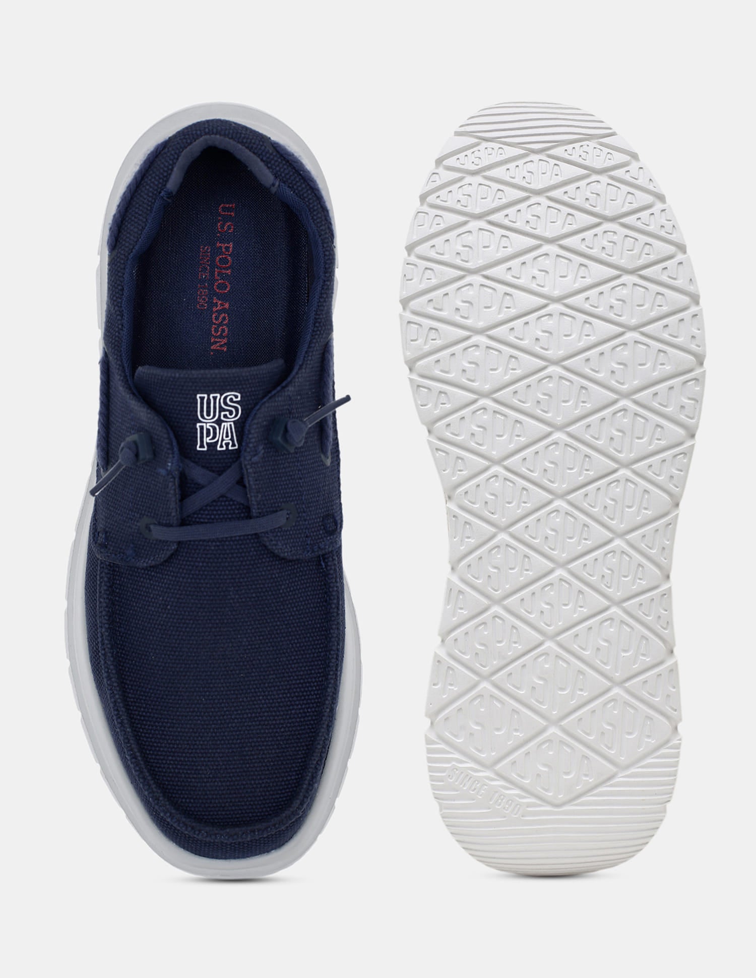 Round Toe Slip Ons Ashton Sneakers Navy - U.S. Polo Assn. India | Large