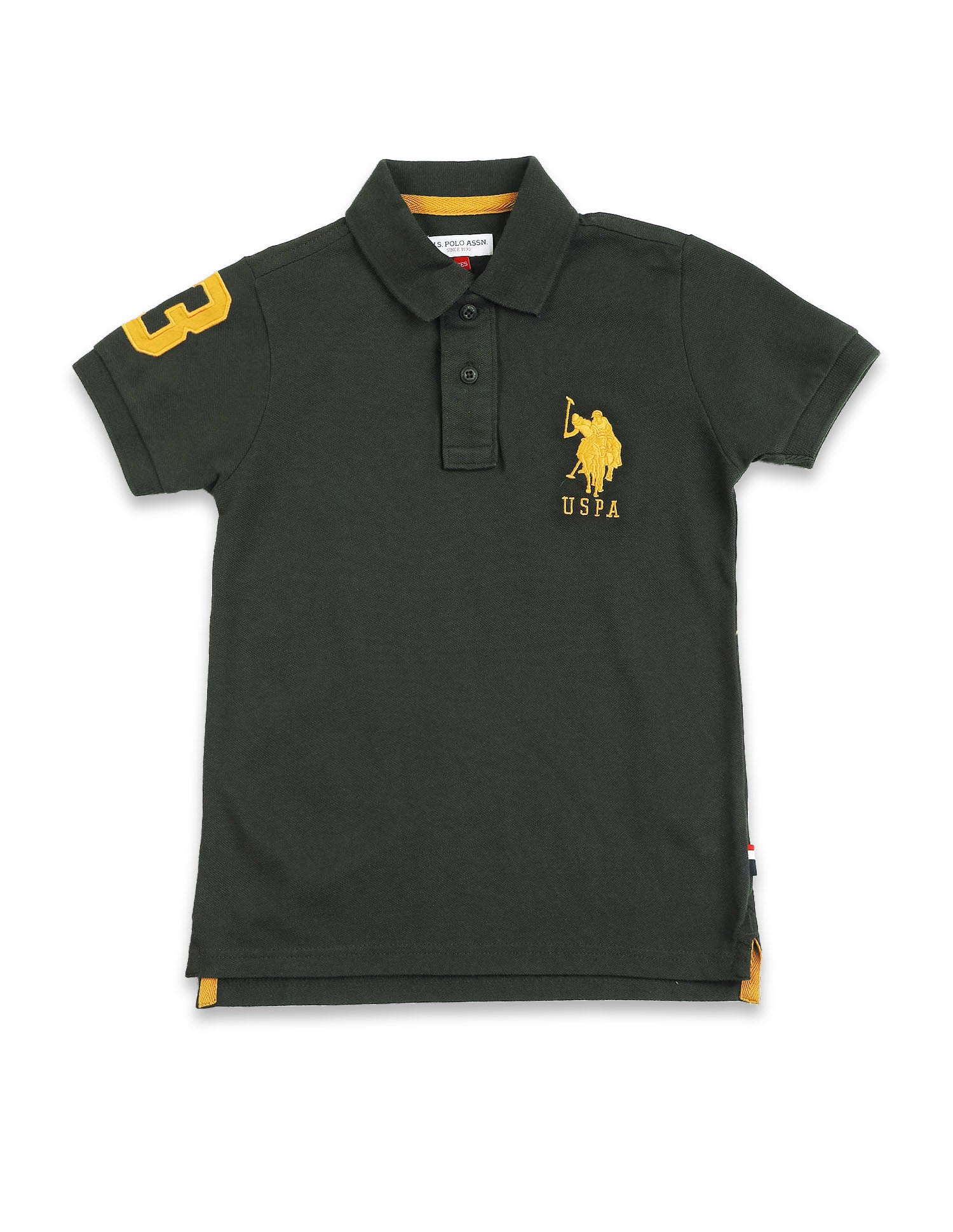 Boys Solid Polo Shirt Olive - U.S. POLO ASSN. | Large