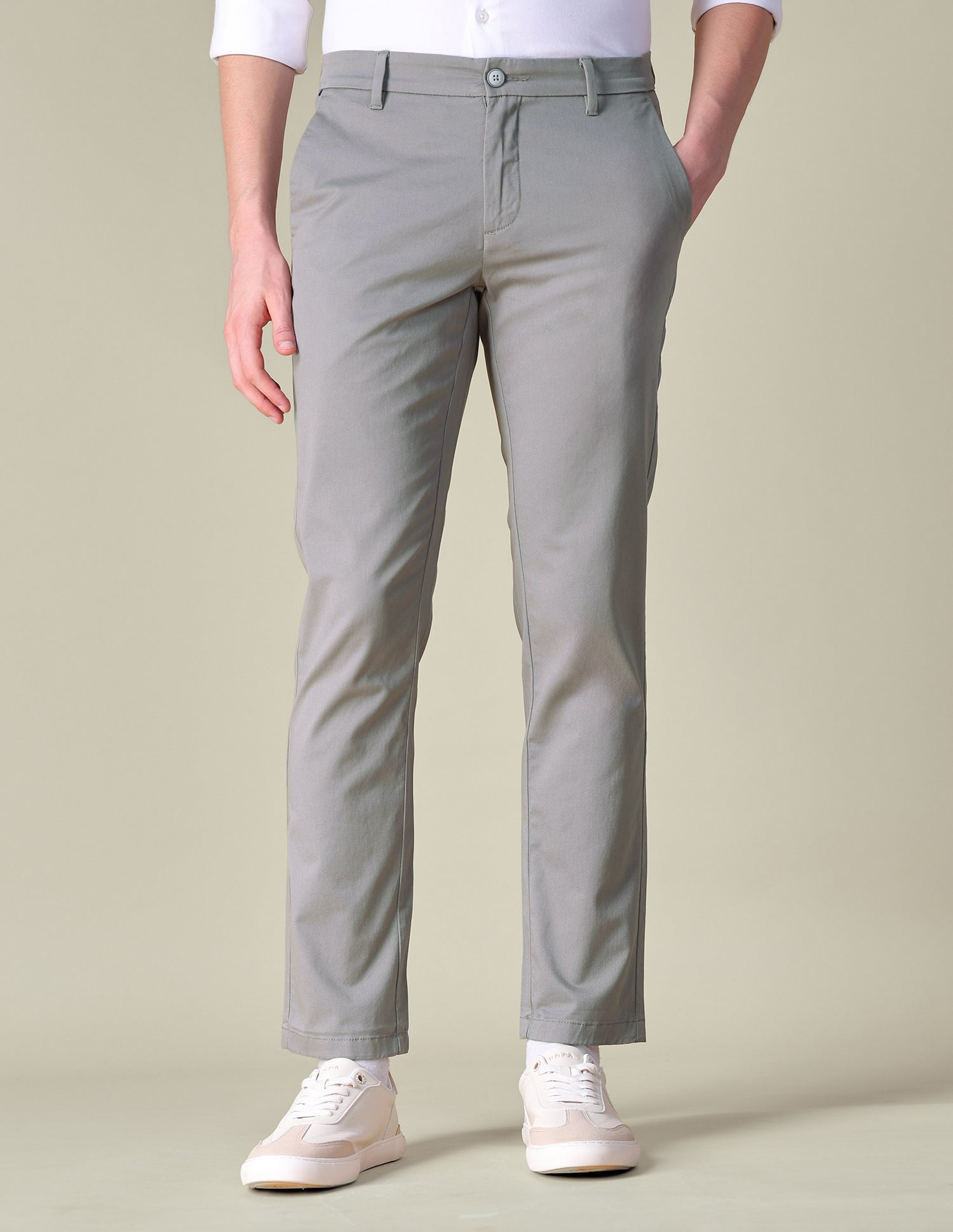 Austin Trim Regular Fit Twill Trousers Grey - U.S. POLO ASSN. | Large
