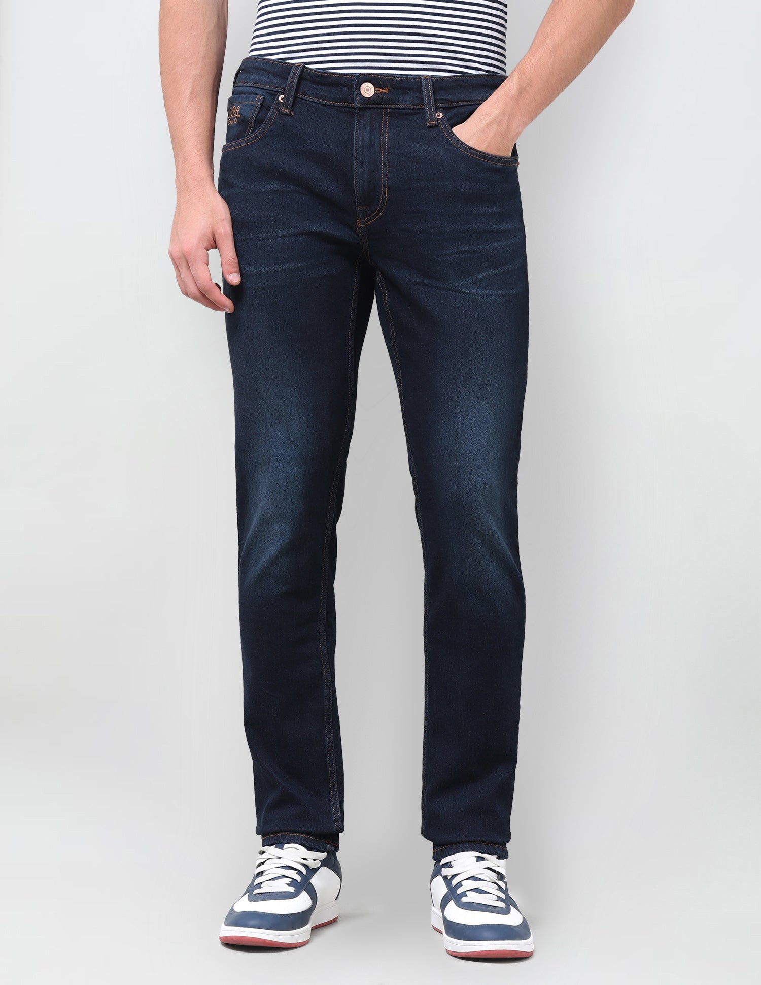 Brandon Slim-Tapered Fit Blue Jeans Dark Indigo - U.S. Polo Assn. India | Large