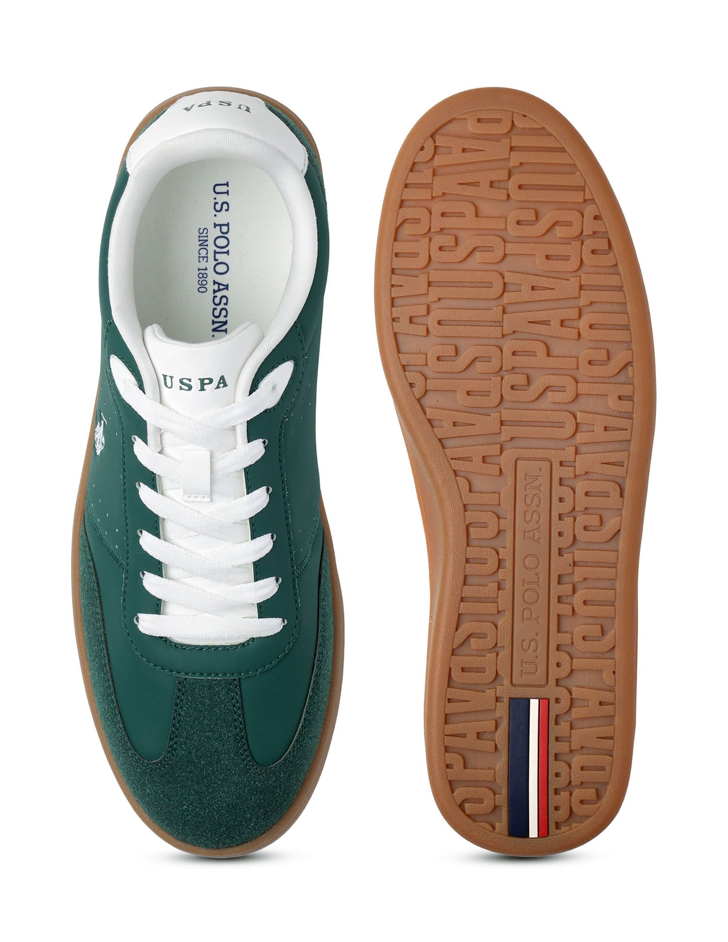 Men Cenik Colourblocked Sneakers Green - U.S. Polo Assn. India | Large