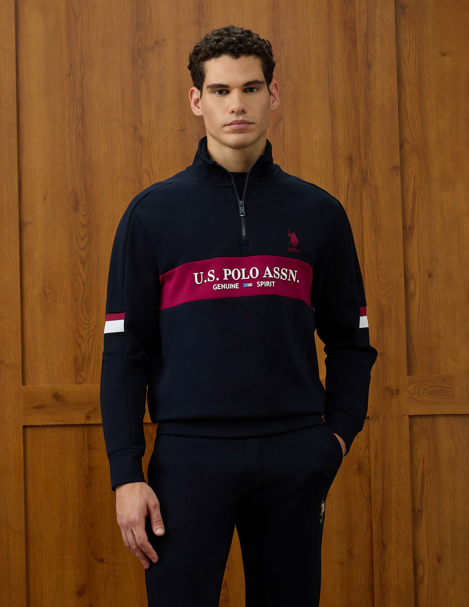 Brand Embossed Varsity Theatre Sweatshirt Navy - U.S. POLO ASSN. | Large