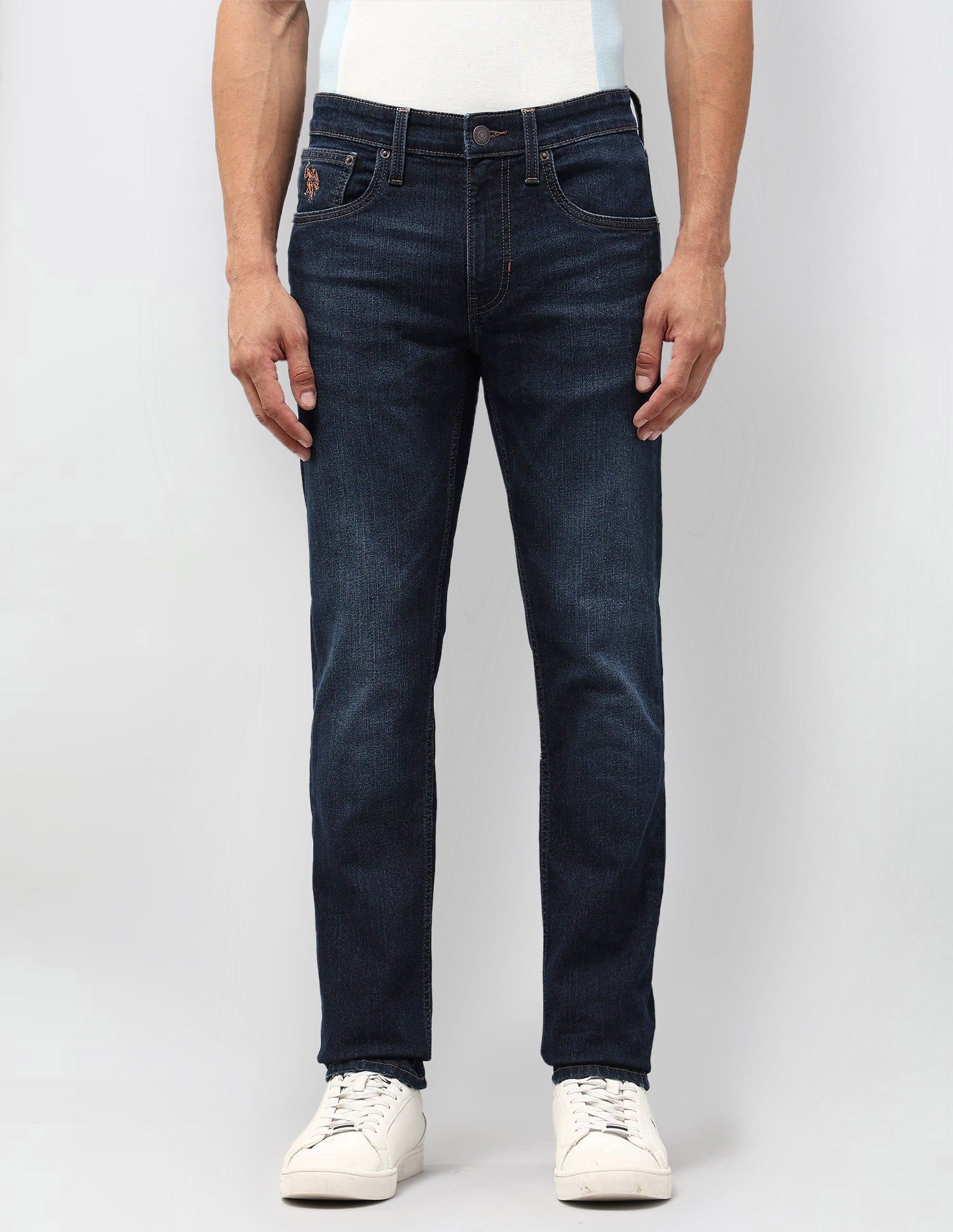 Regallo Skinny Fit Blue Jeans Dark Wash - U.S. POLO ASSN. | Large