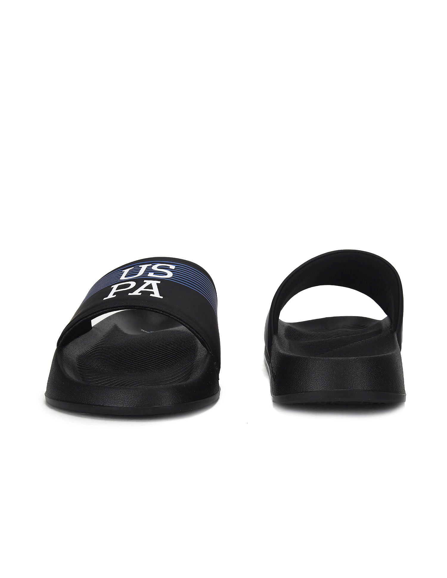 Open Toe Logo Beesley 4.0 Slides Black - U.S. Polo Assn. India | Large