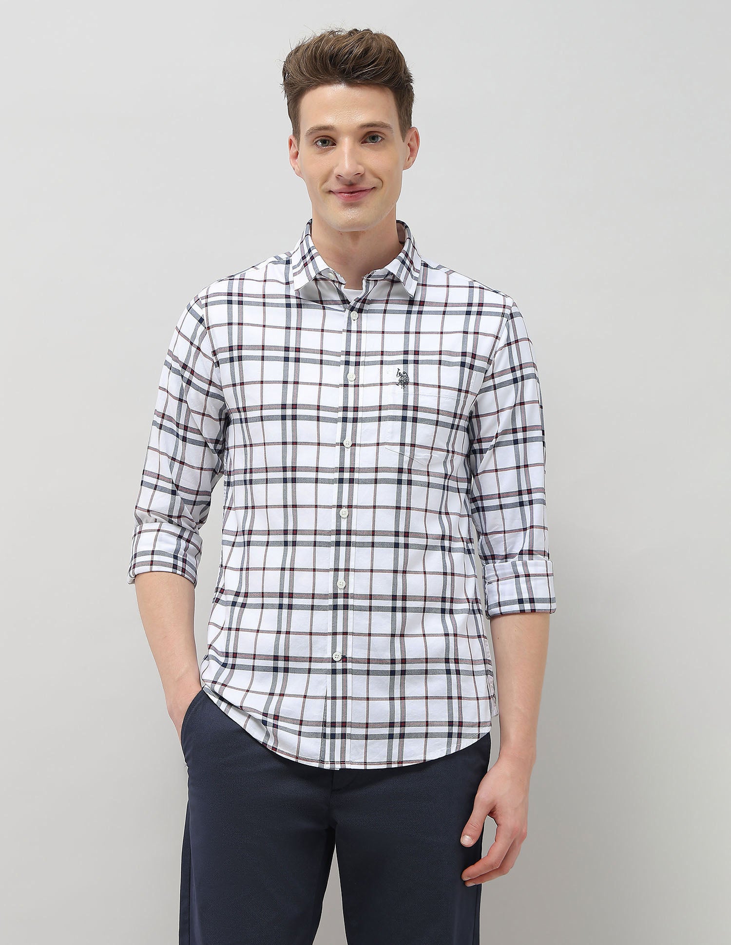 New Port Marina Regular Fit Shirt Navy - U.S. Polo Assn. India | Large